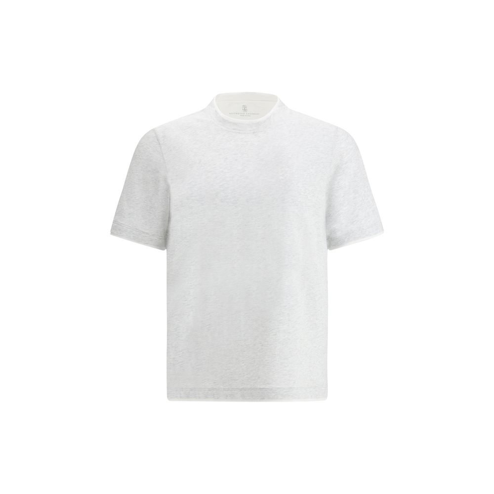 Brunello Cucinelli Gray cotton t-shirt-1