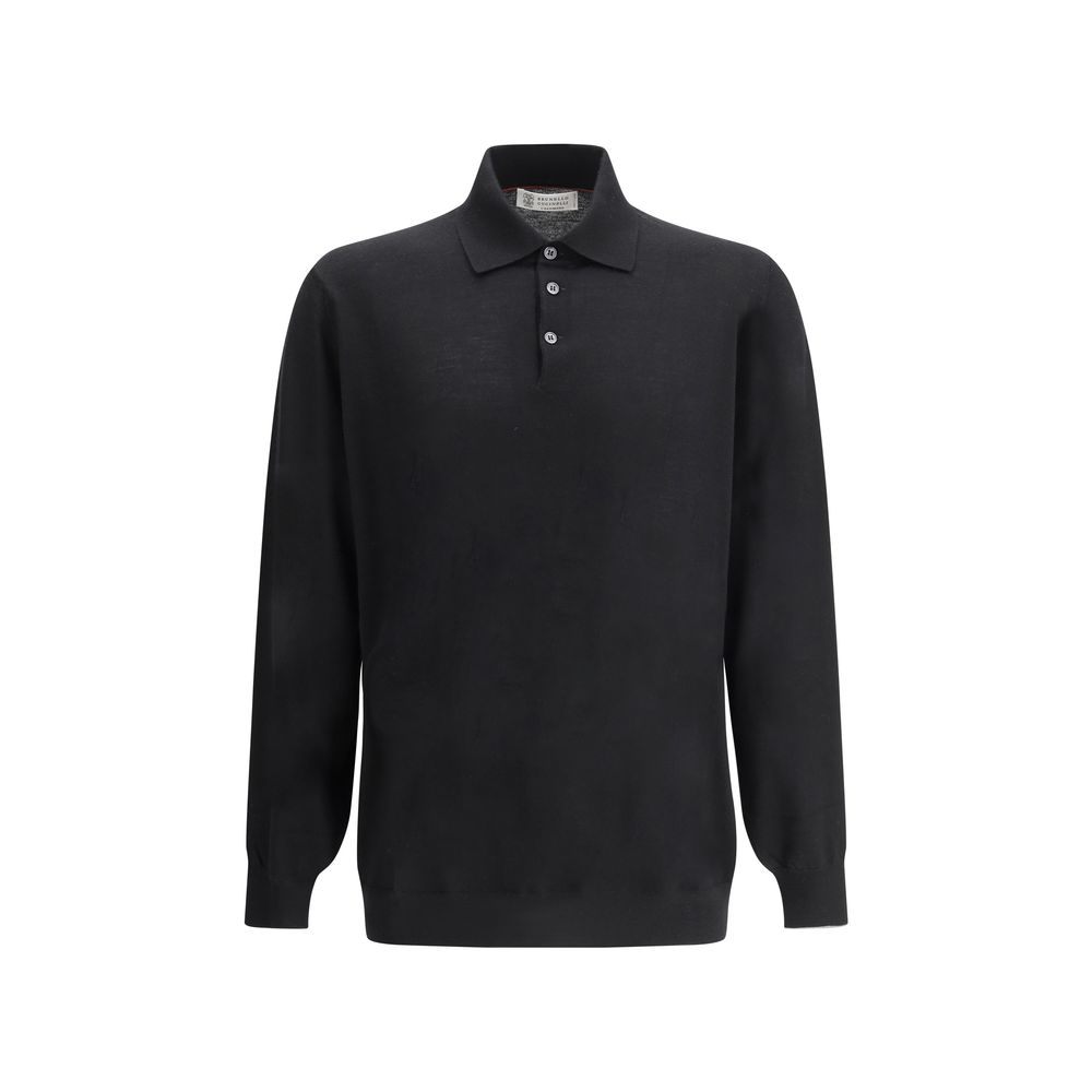 Brunello Cucinelli Schwarzes Kaschmir-Hemd-1