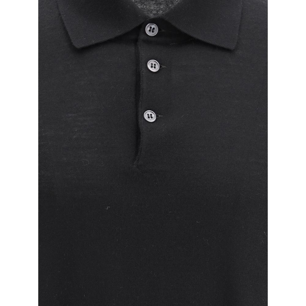 Brunello Cucinelli Schwarzes Kaschmir-Hemd-3
