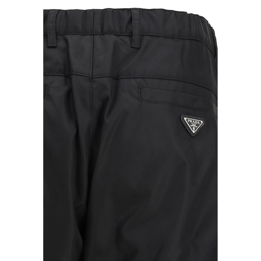 Prada Schwarze Hose aus recyceltem Polyamid-3