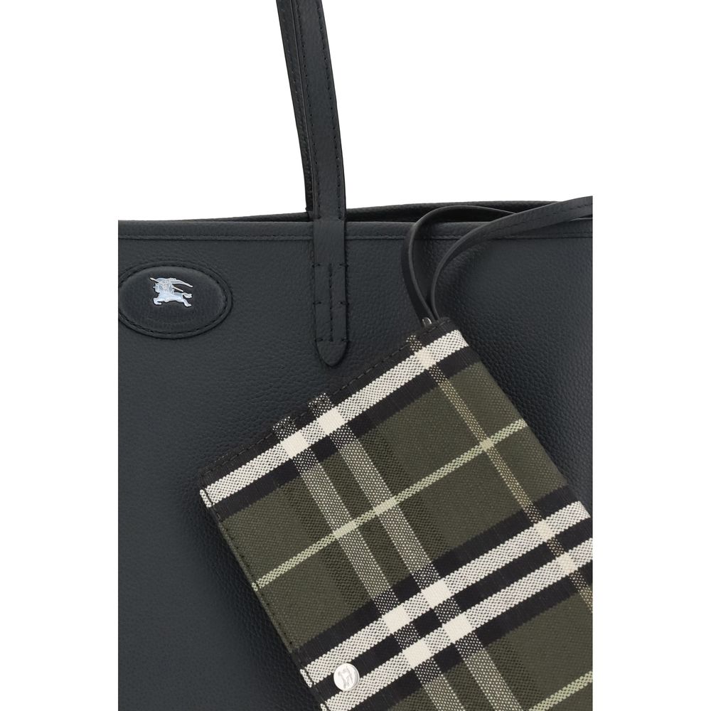 Burberry Black Calfskin Bos Taurus Shoulder Bag-4