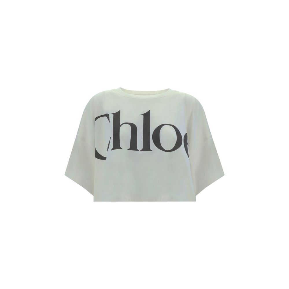 Chloé White Cotton T-Shirt-1