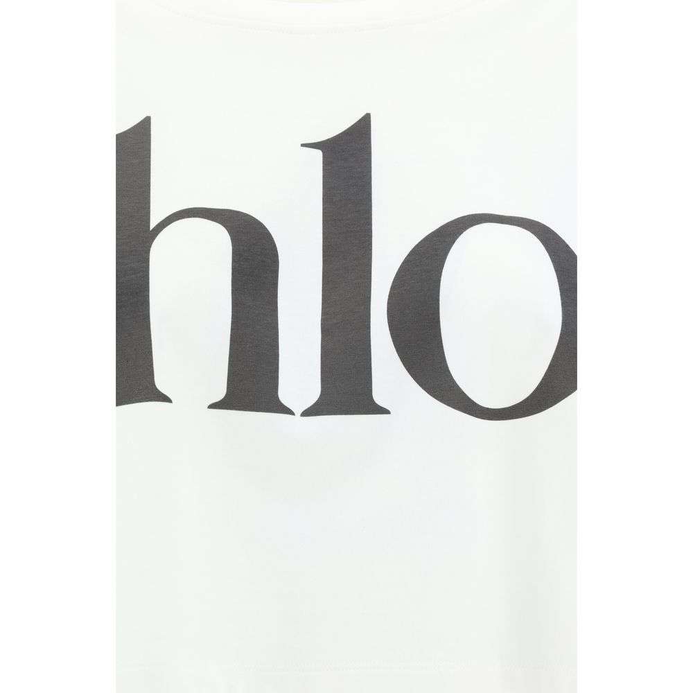 Chloé White Cotton T-Shirt-3