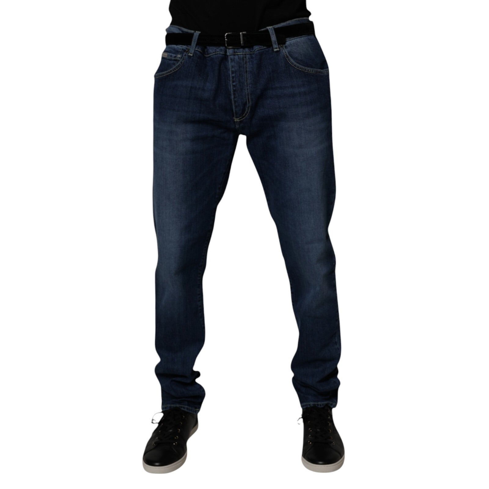 Dolce & Gabbana Washed cotton stretch skinny jeans in blue-2