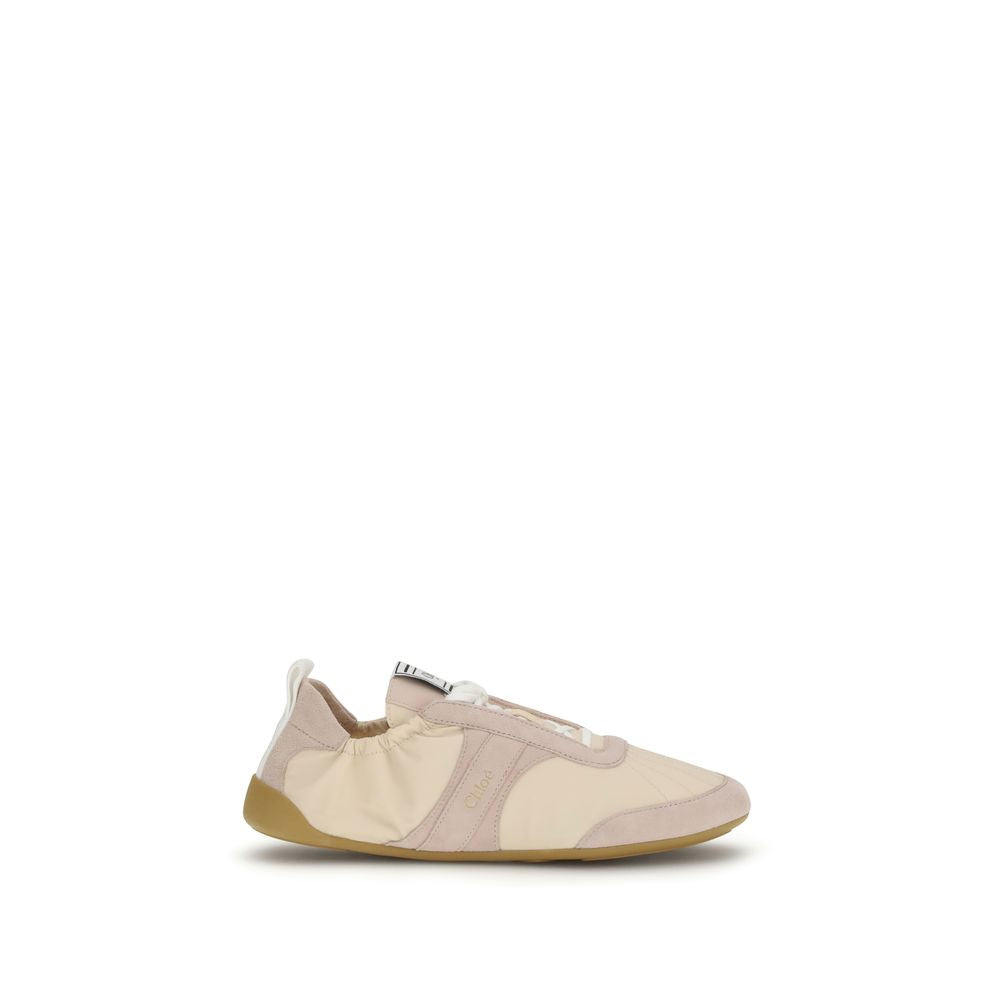 Chloé beige nylon sports shoes-1