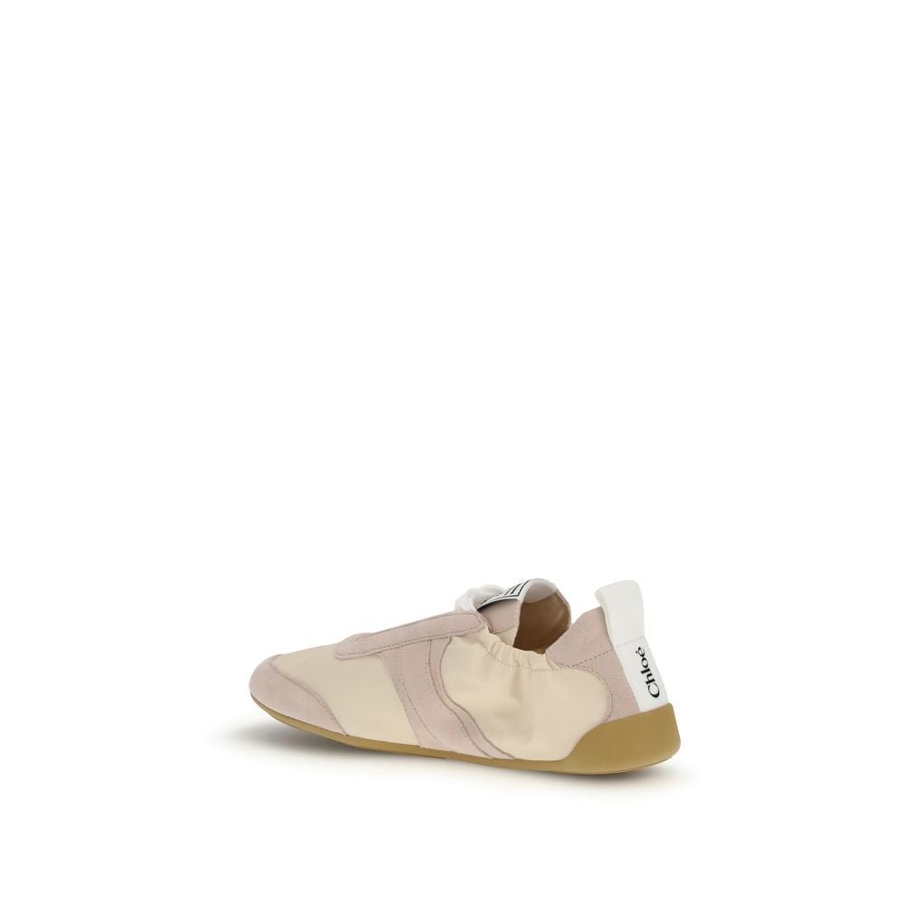 Chloé beige nylon sports shoes-3