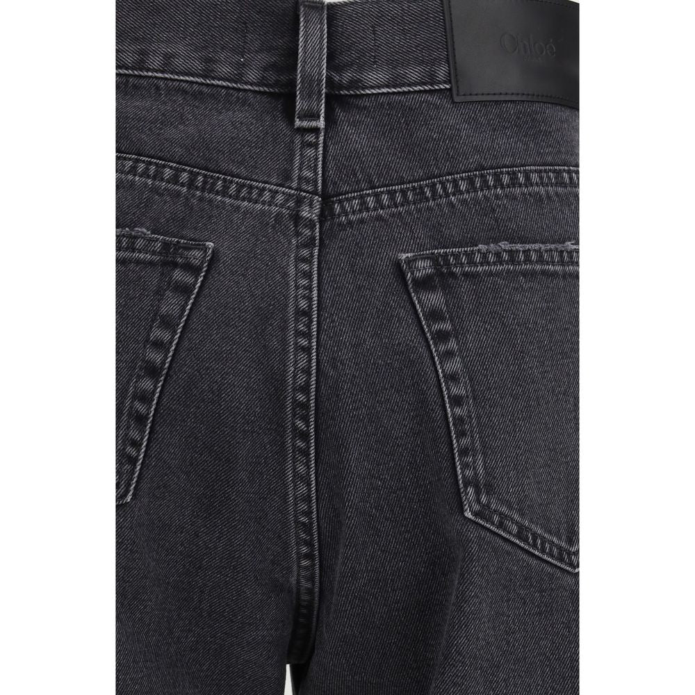 Chloé Schwarze Jeans aus Baumwolle mit geradem Bein-3