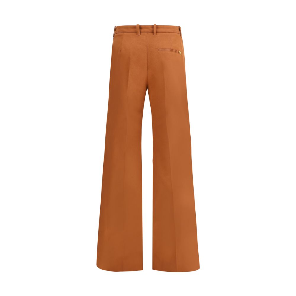 Chloé brown cotton flared trousers-2