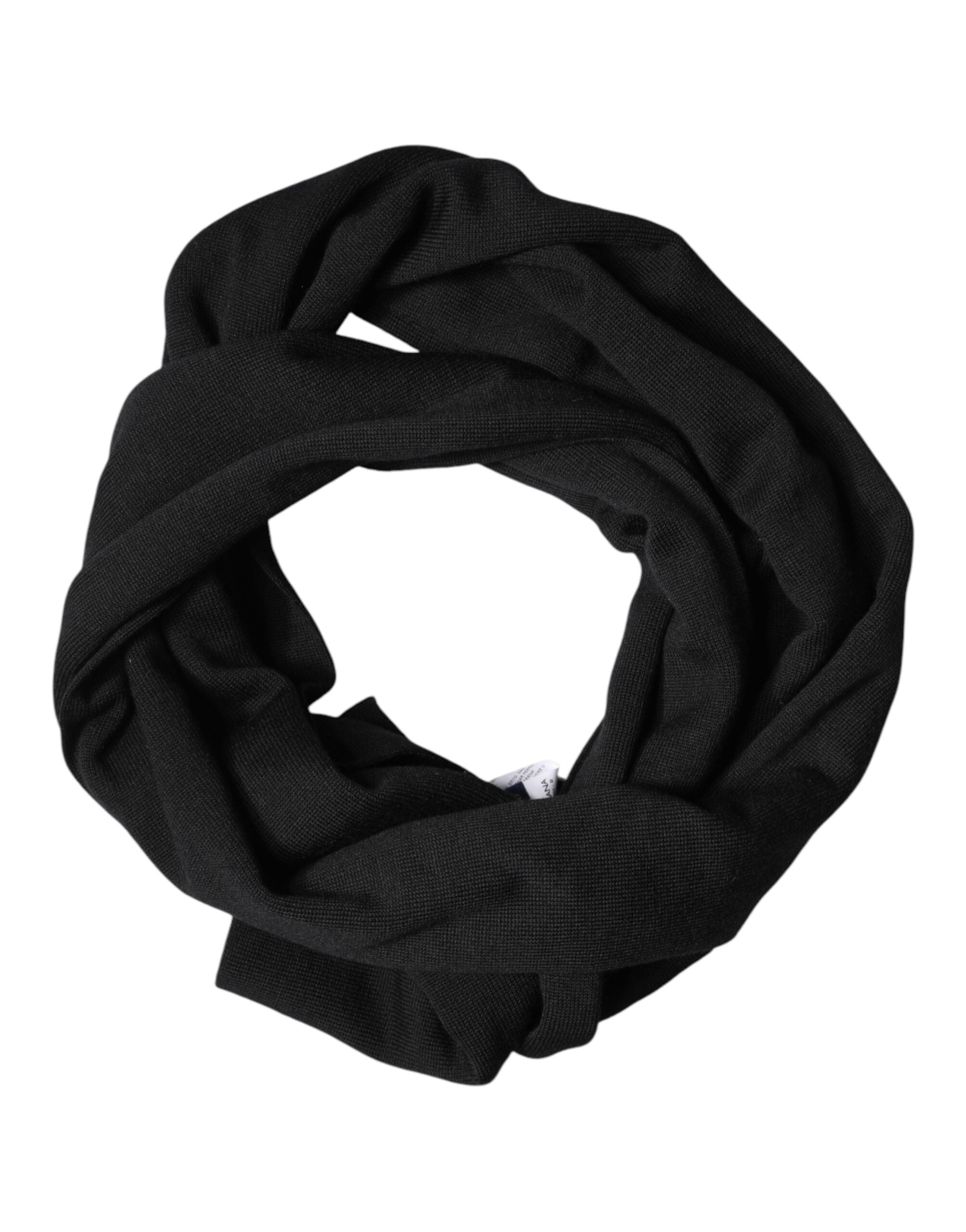 Dolce & Gabbana Blue Wool Scarf DG Loves London for the Neck-5