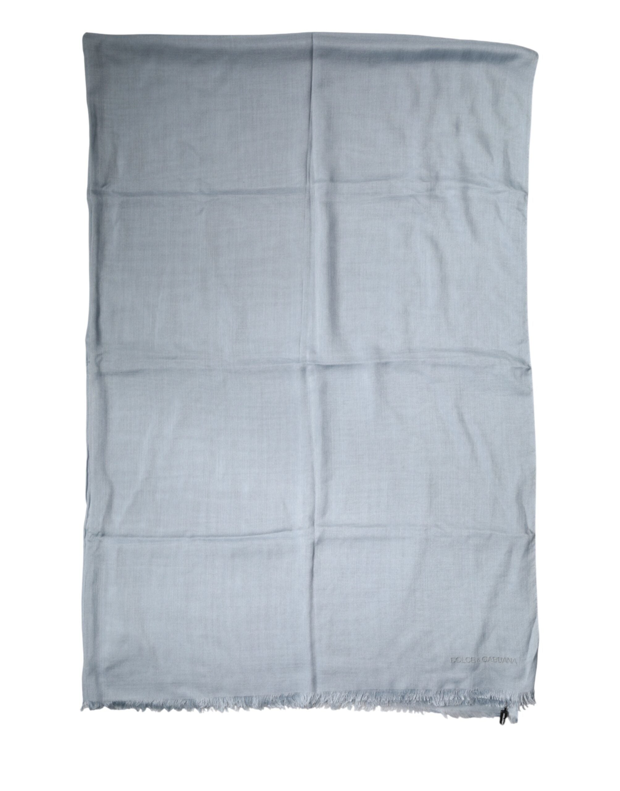Dolce & Gabbana Hellblauer Kaschmir-Strickschal-3