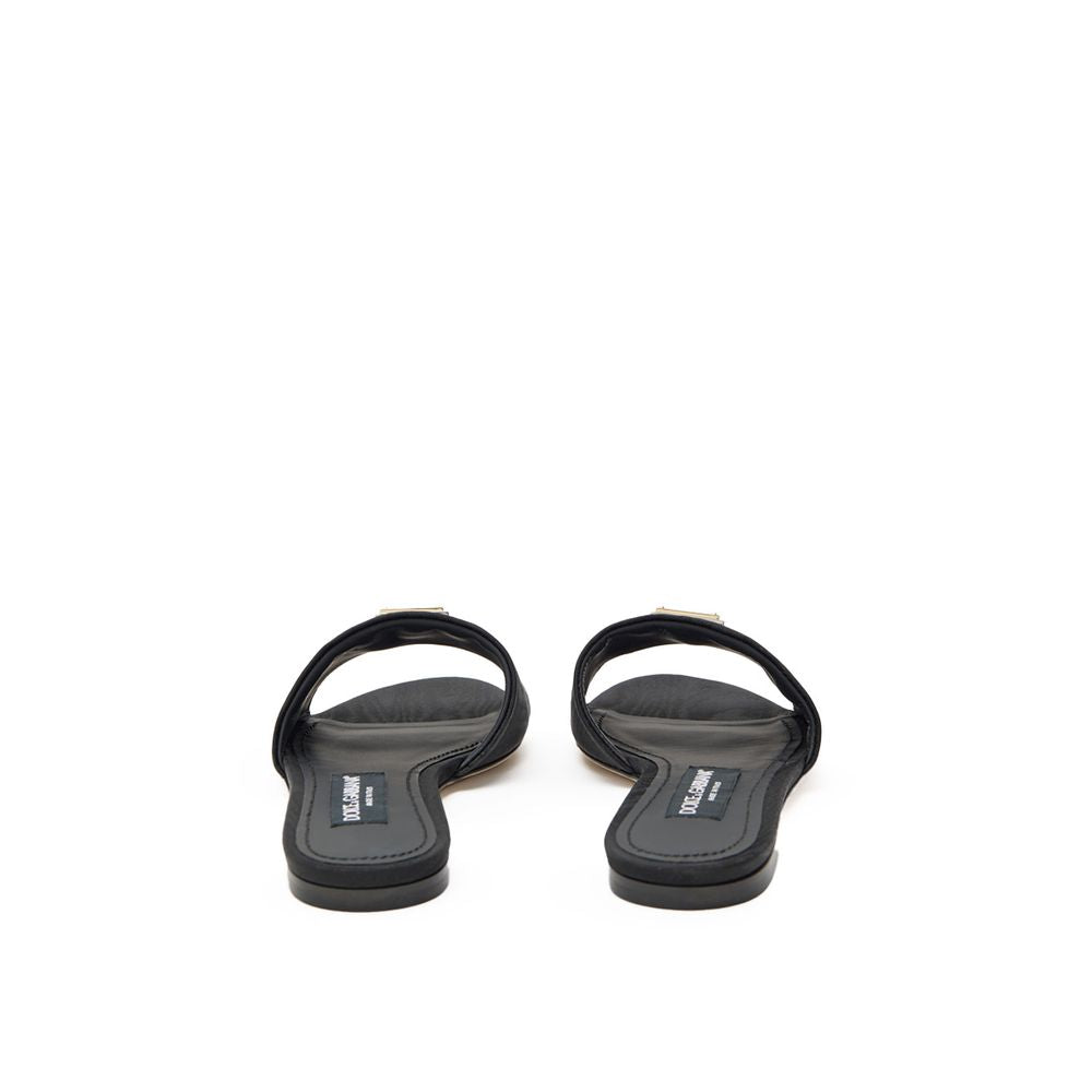 Dolce & Gabbana Black Polyester Slippers-3
