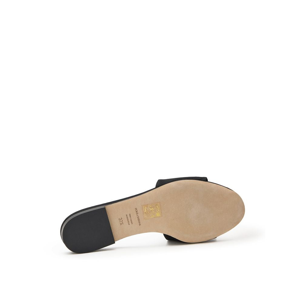 Dolce & Gabbana Black Polyester Slippers-4