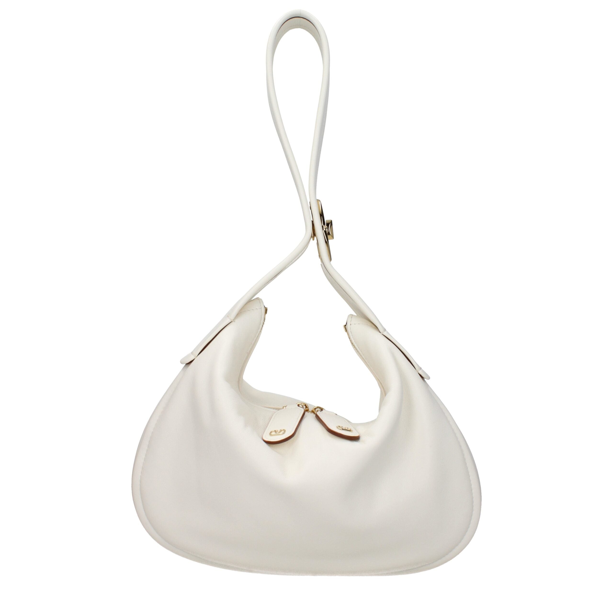 Valentino Garavani Beige Leather Handbag-1