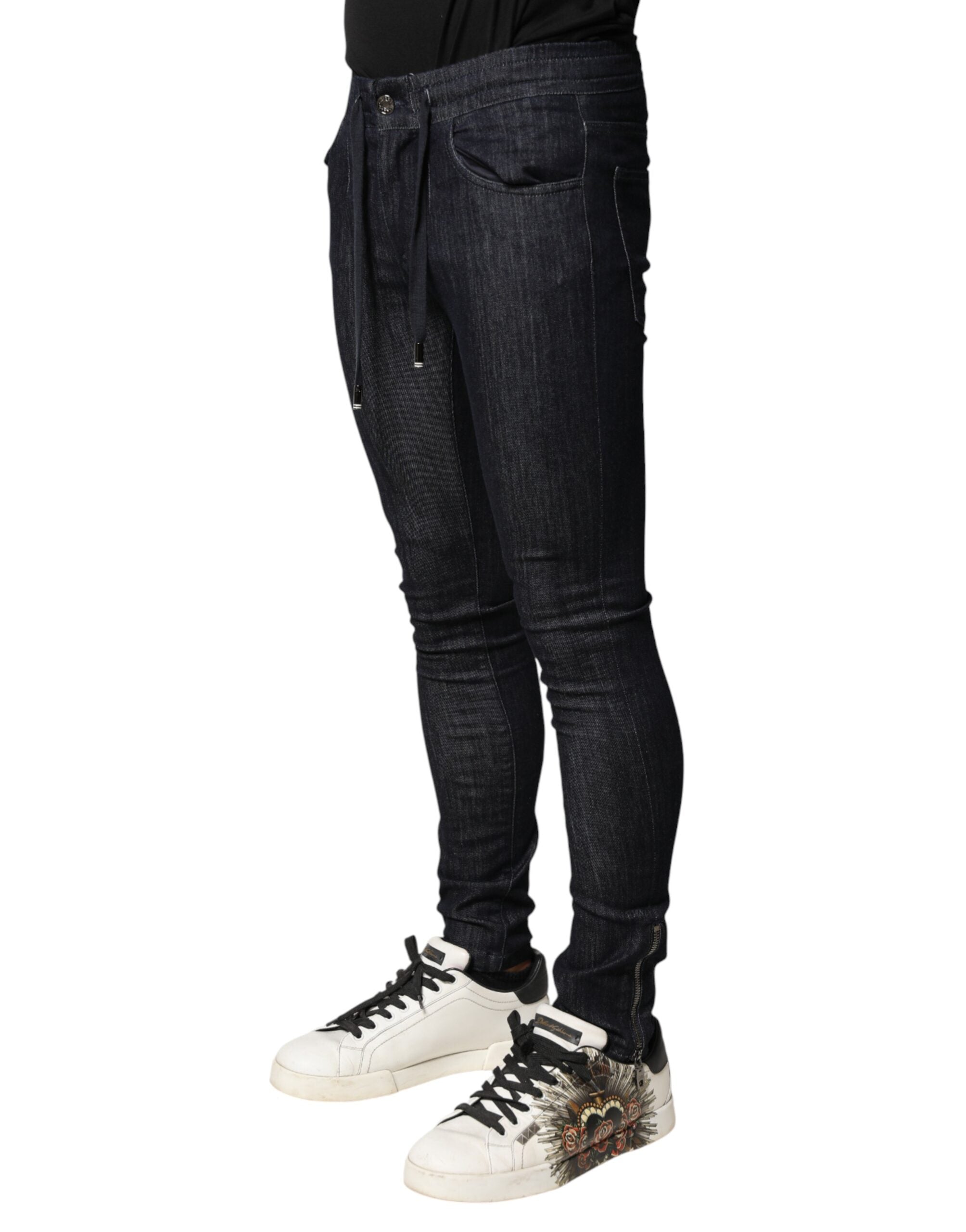 Dolce & Gabbana Men's Black Stretch Cotton Skinny Jeans-3