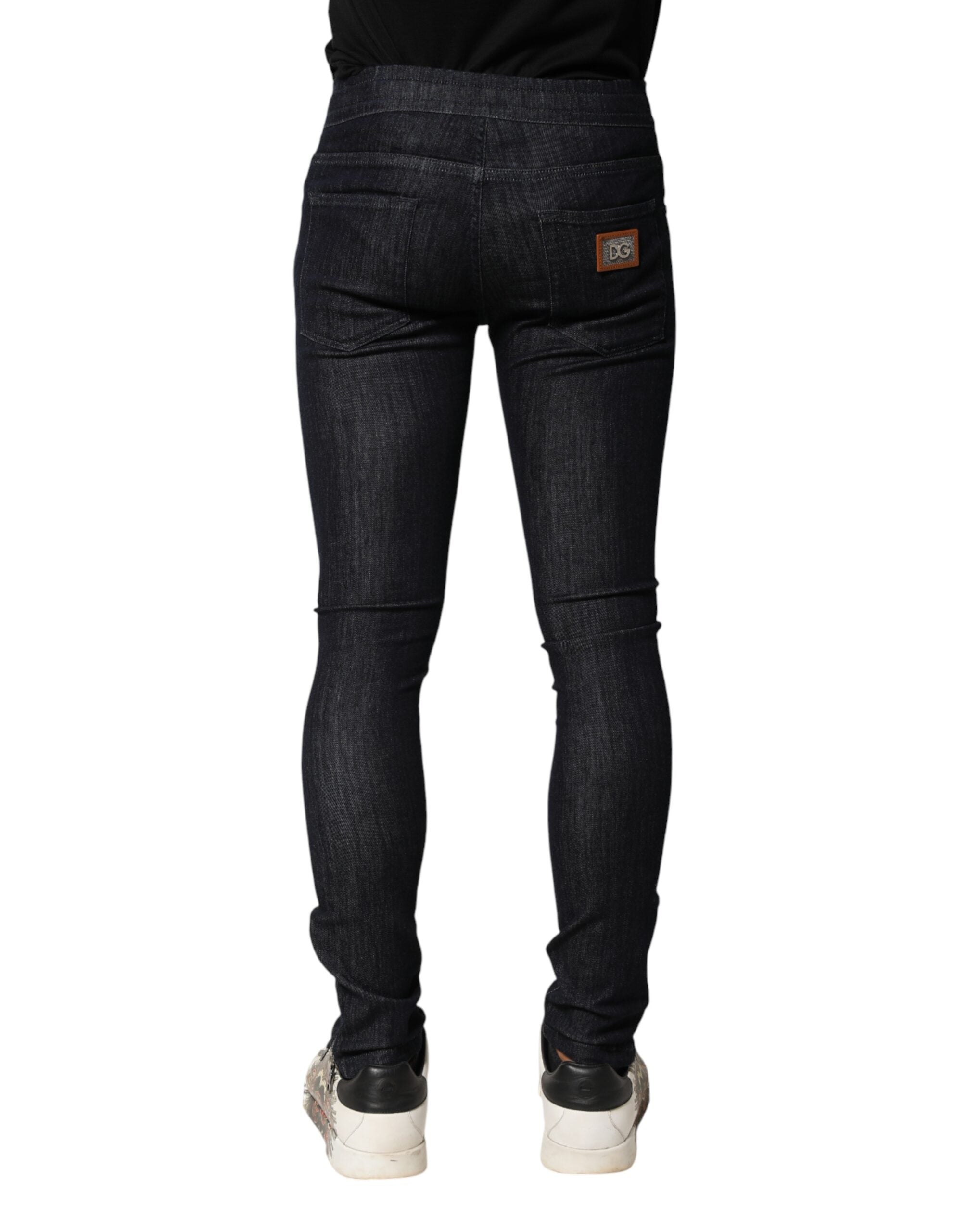 Dolce & Gabbana Men's Black Stretch Cotton Skinny Jeans-4