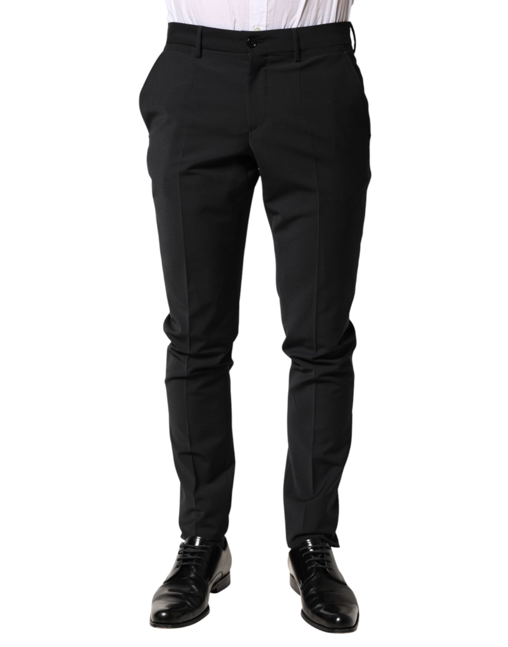 Dolce & Gabbana Men's Black Wool Trousers