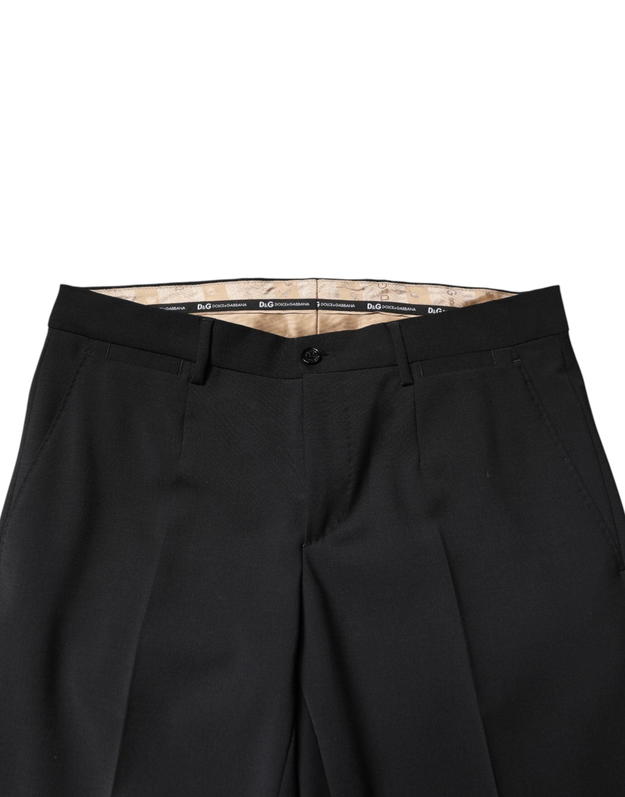 Dolce & Gabbana Men's Black Wool Trousers-5