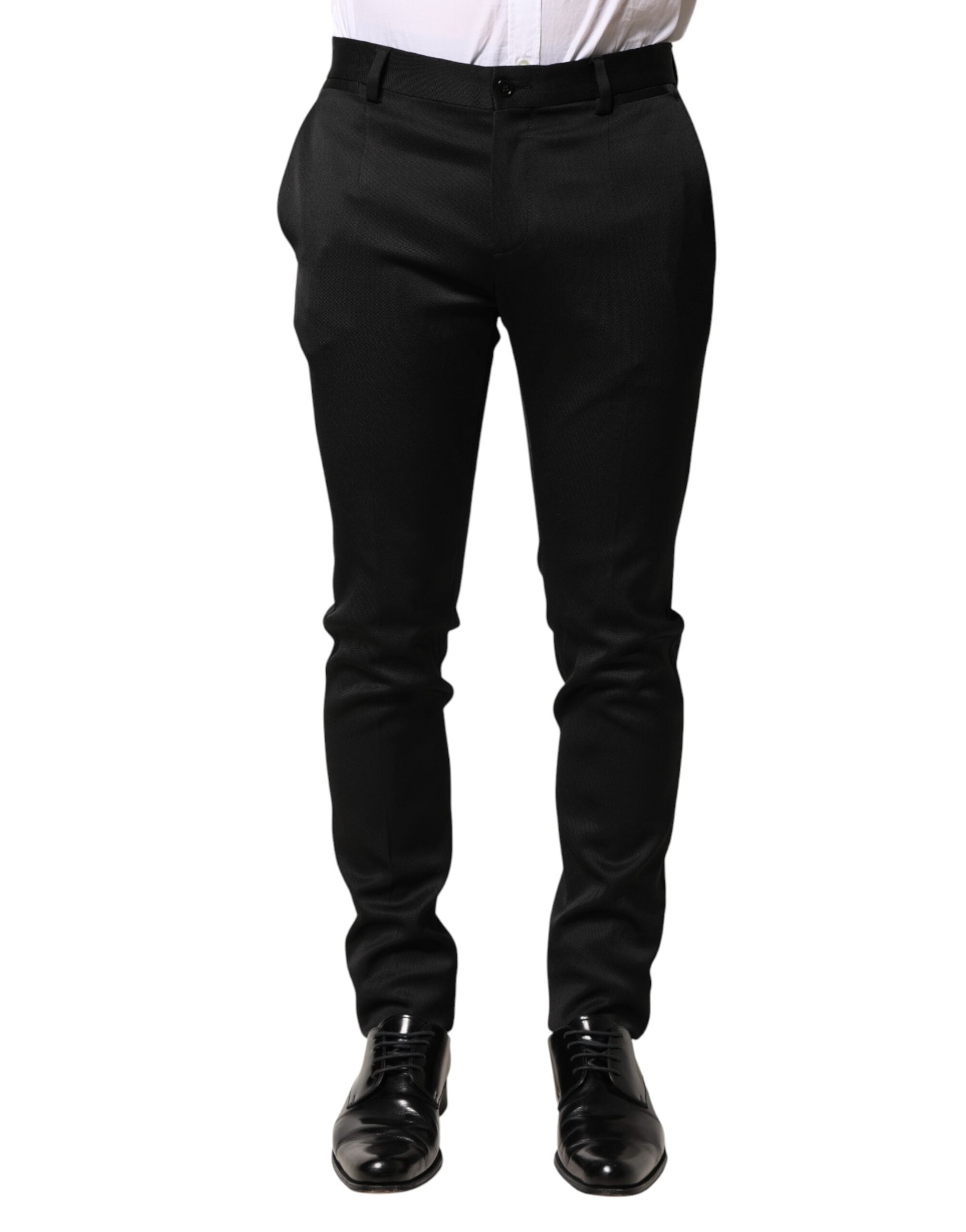 Dolce & Gabbana Men's Black Viscose Trousers-2