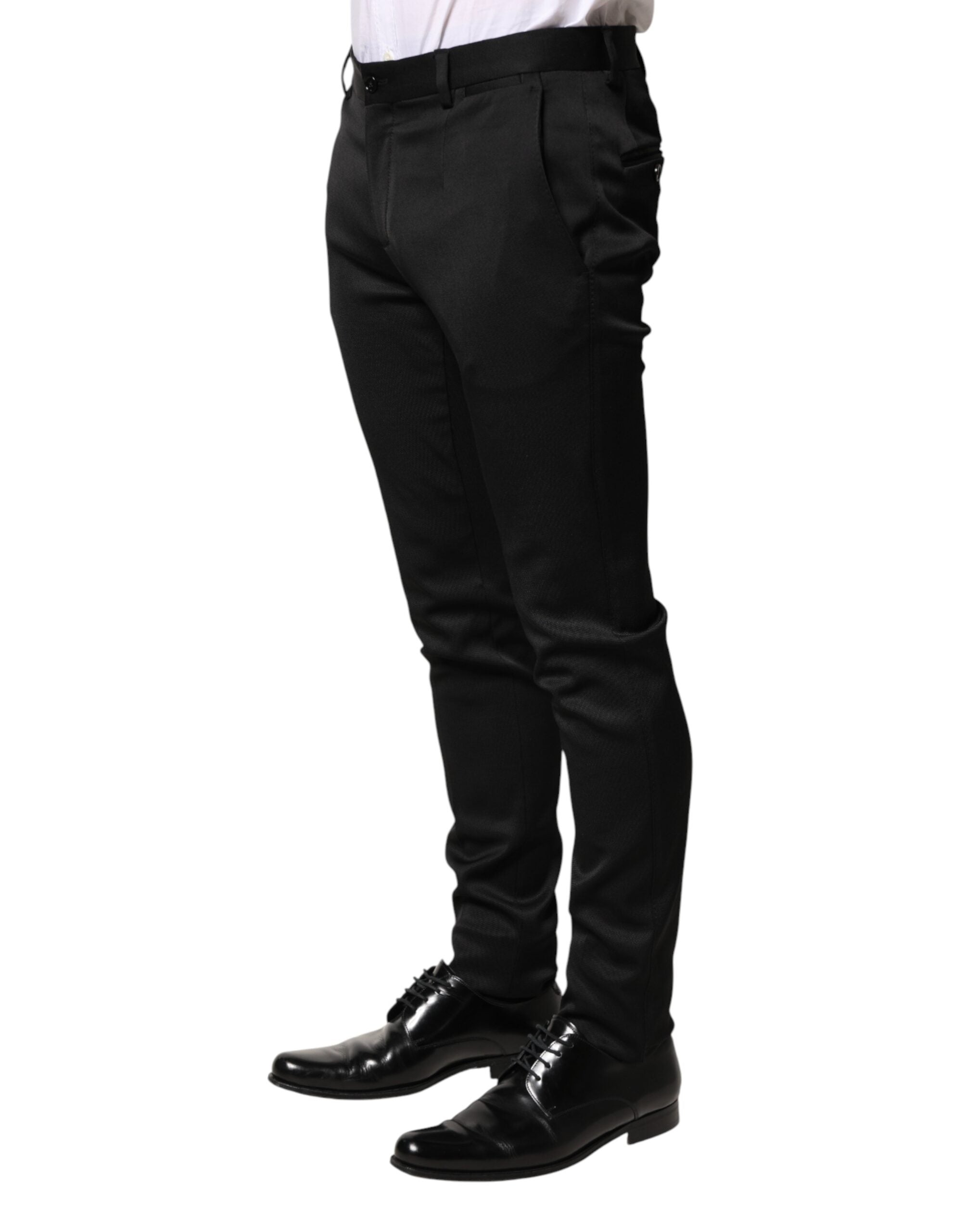 Dolce & Gabbana Men's Black Viscose Trousers-3