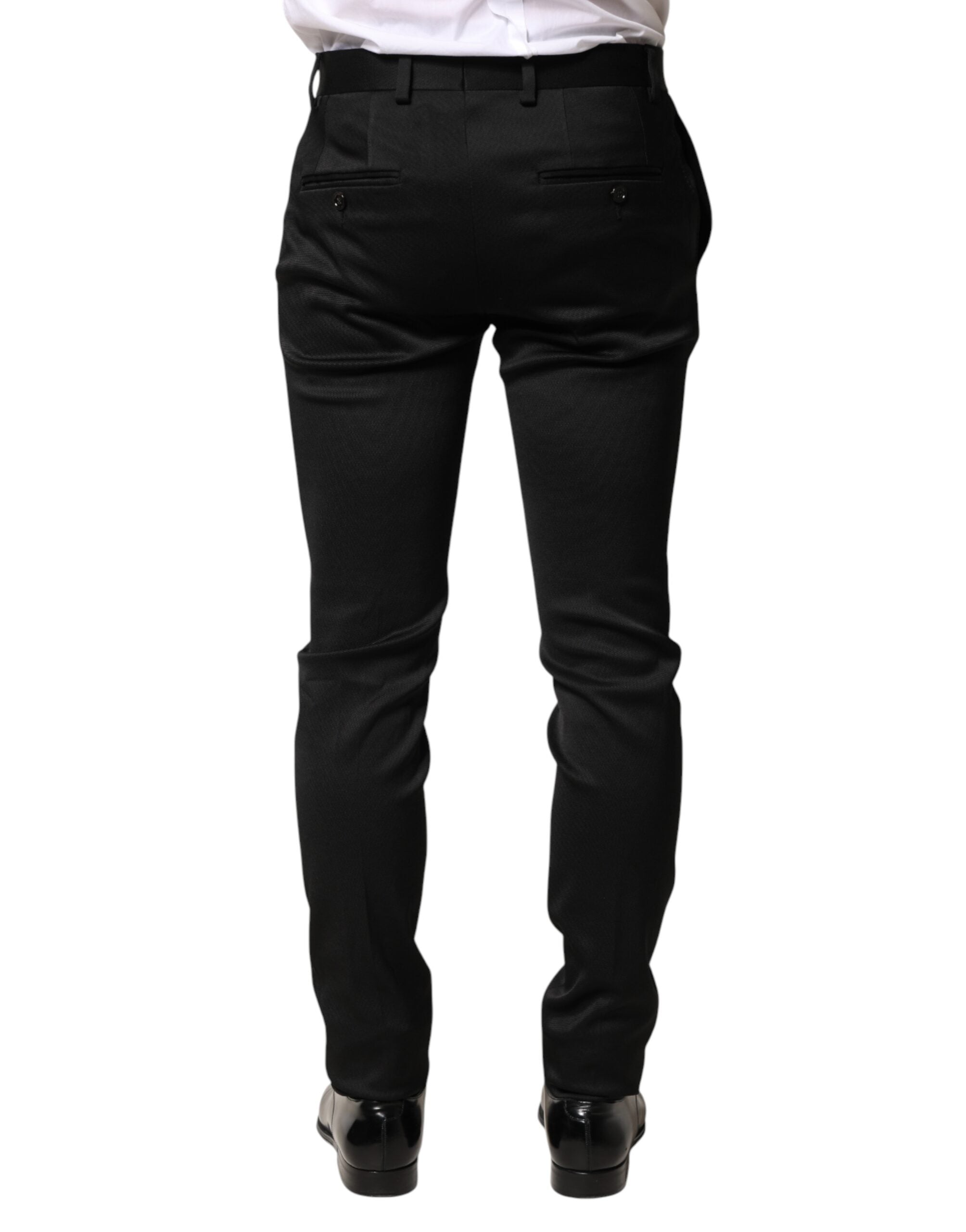 Dolce & Gabbana Men's Black Viscose Trousers-4