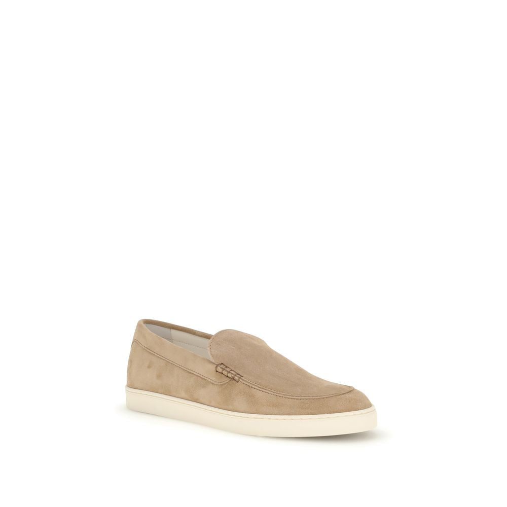 Brunello Cucinelli Beige Kalbsleder Bos Taurus Slipper-Loafer-2