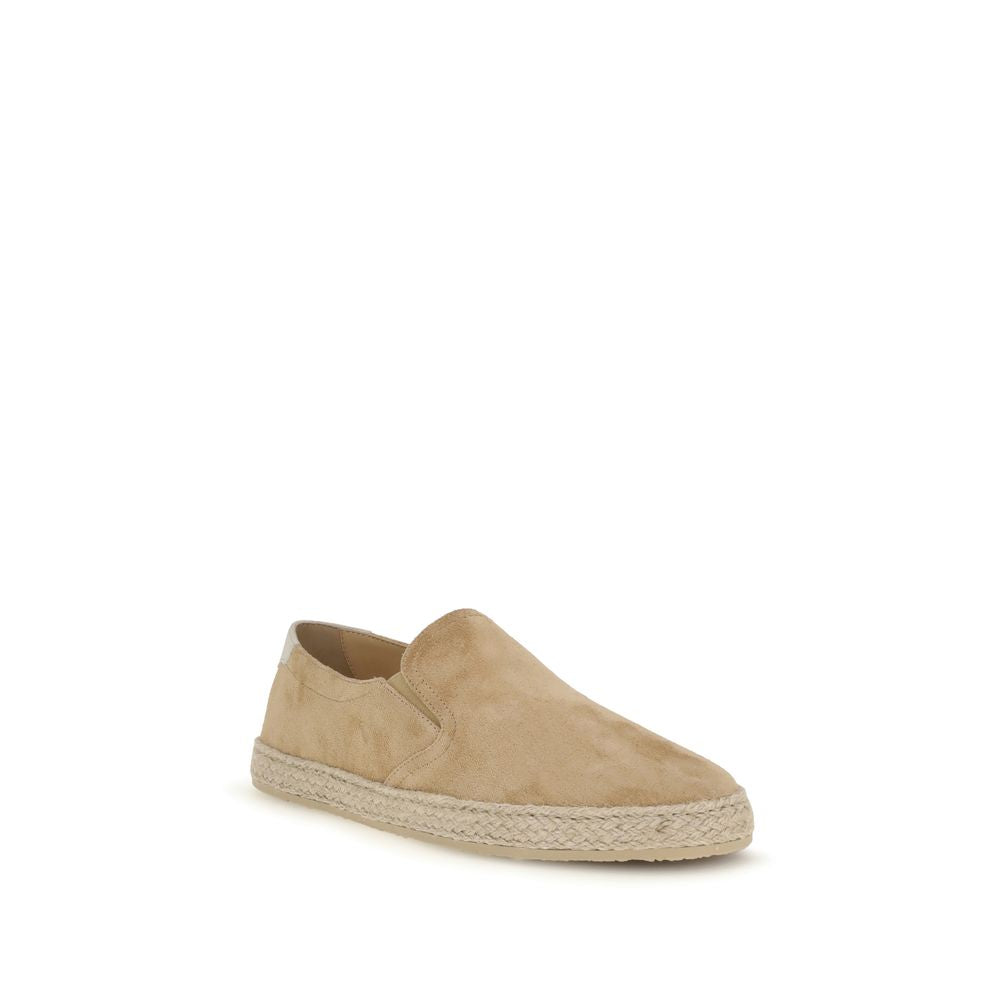 Brunello Cucinelli Beige Kalbsleder Bos Taurus Espadrilles-2