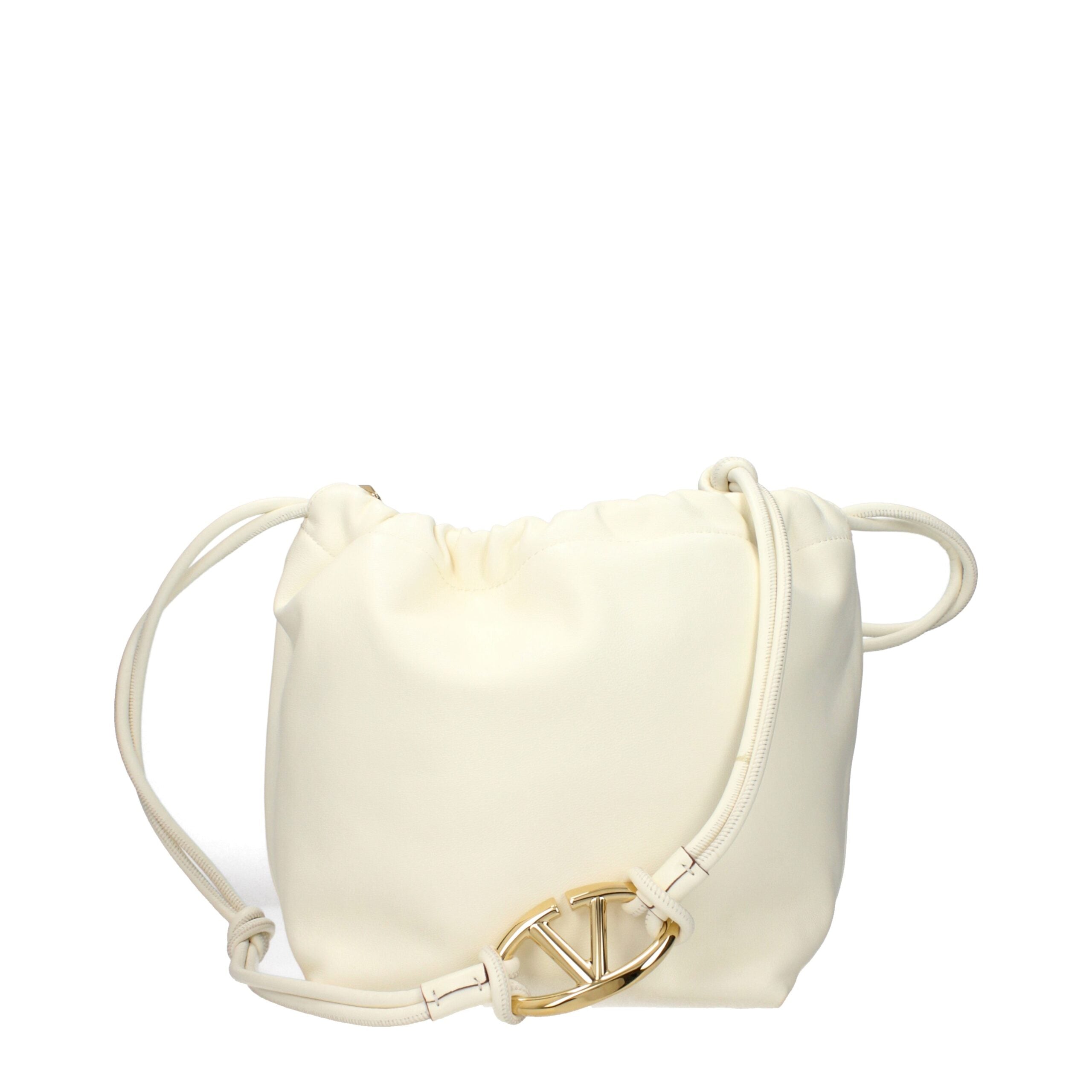 Valentino Garavani Beige Leather Shoulder Bag-1