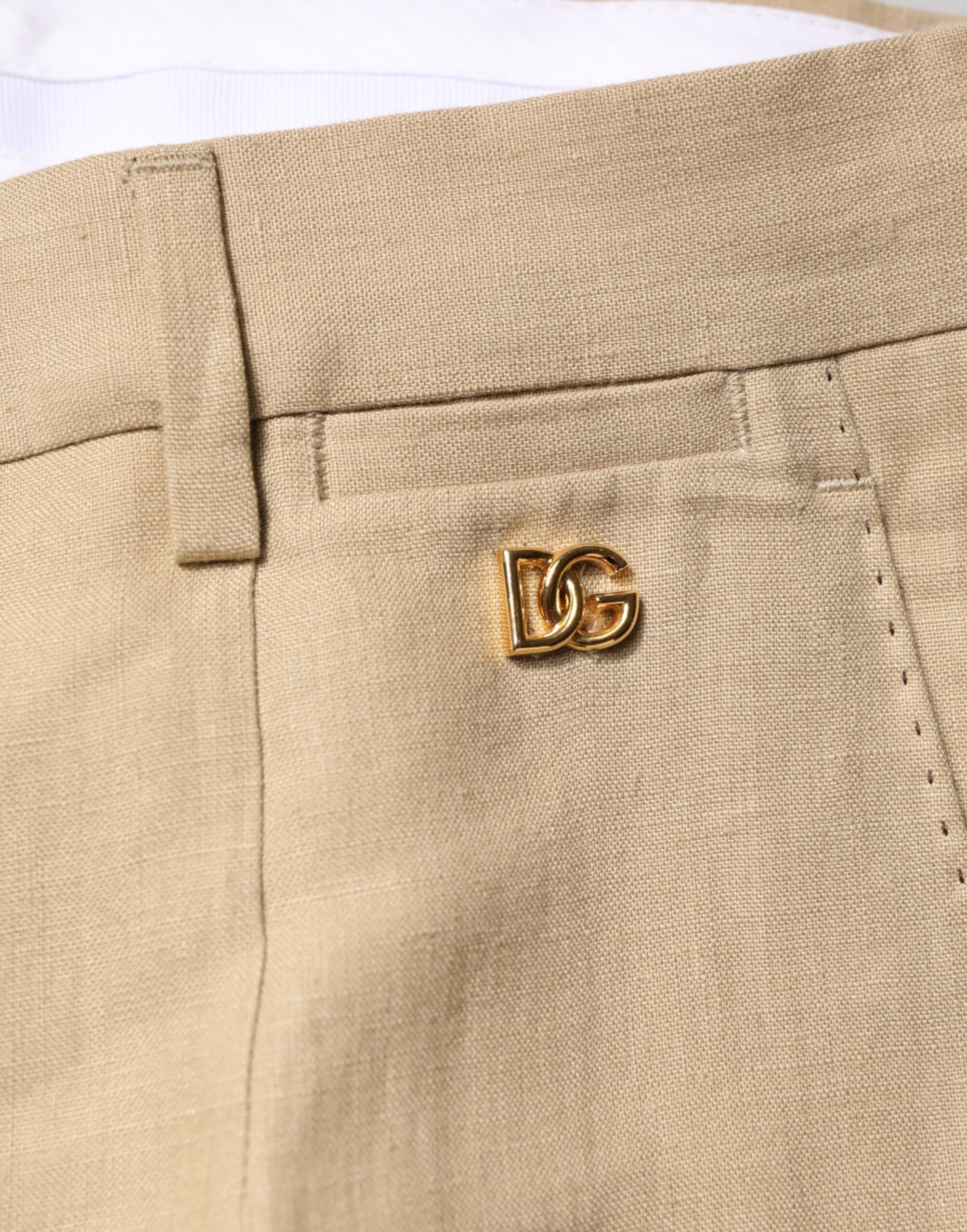Dolce & Gabbana Beige Linen Two-Piece Suit Jacket-Trousers-7