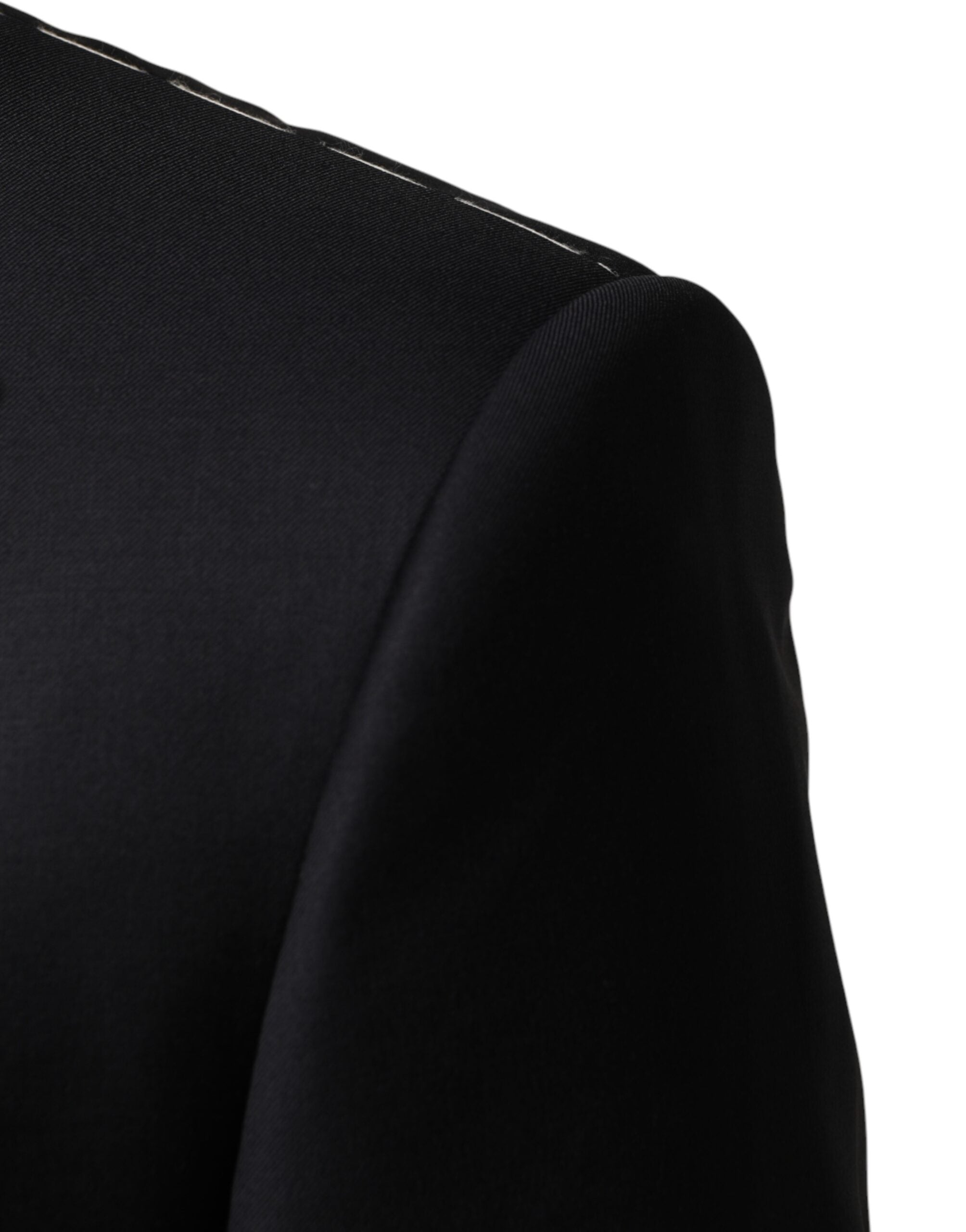 Dolce & Gabbana Schwarzer Woll-Anzug im 3-teiligen Design mit Einreiher-4