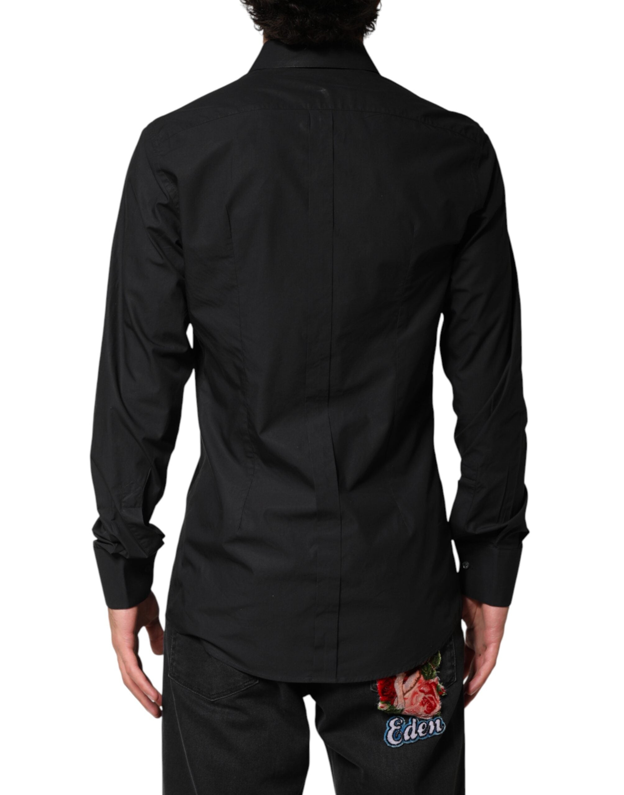 Dolce & Gabbana Black GOLD Cotton Men's Formal Shirt-4