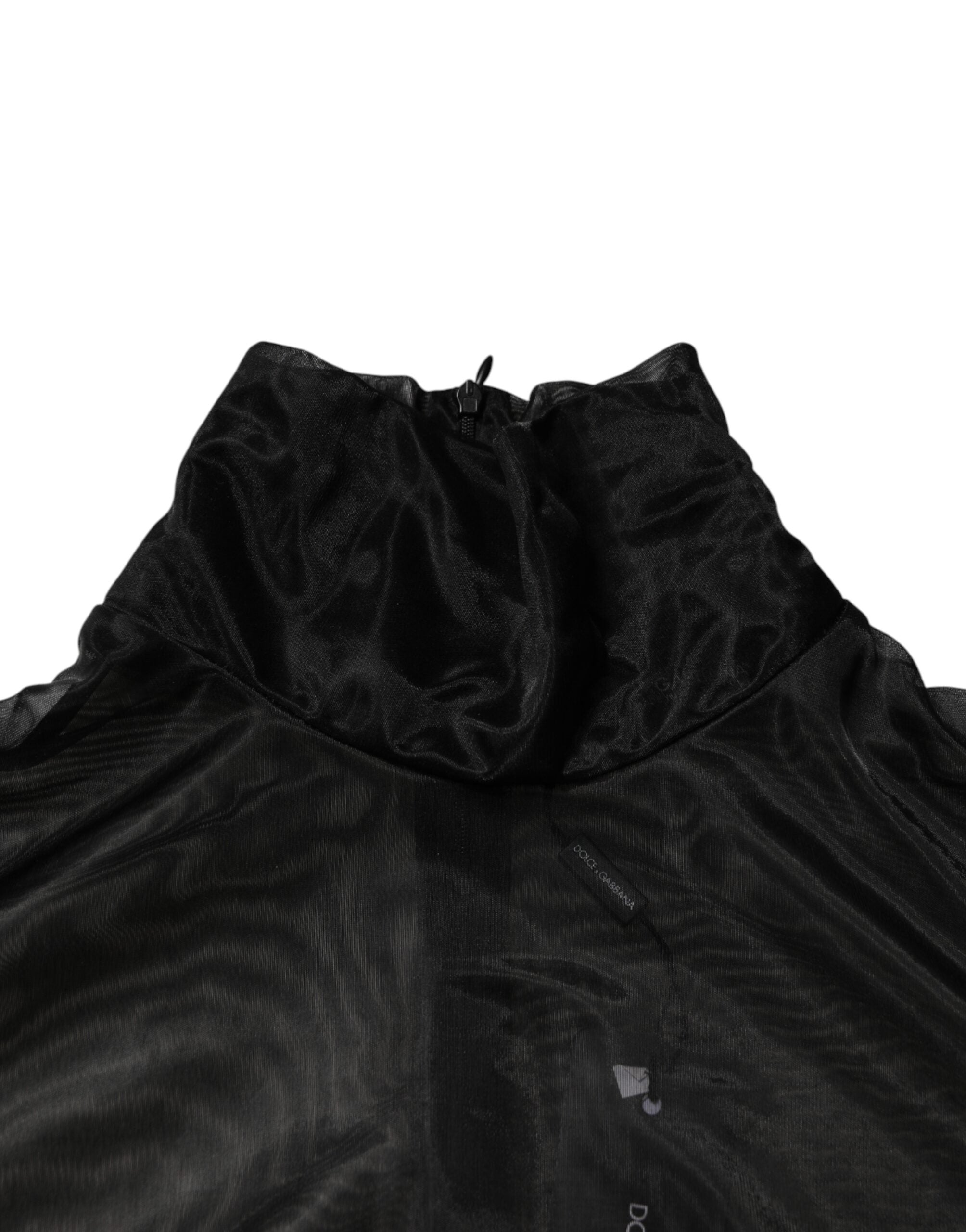 Dolce & Gabbana Black Transparent Long Sleeve Turtleneck-6