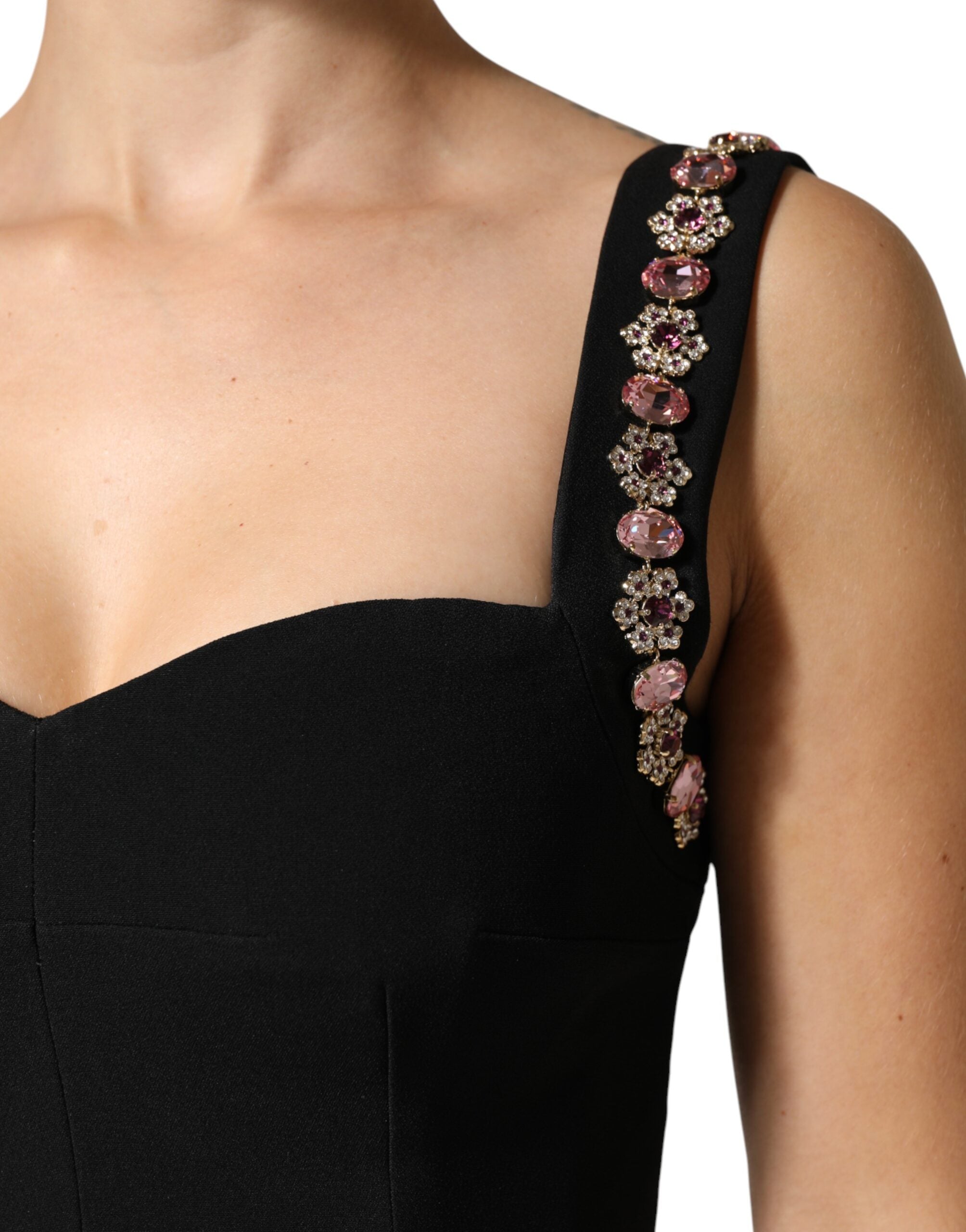 Dolce & Gabbana Black Embellished Sheath Mermaid Evening Dress-6