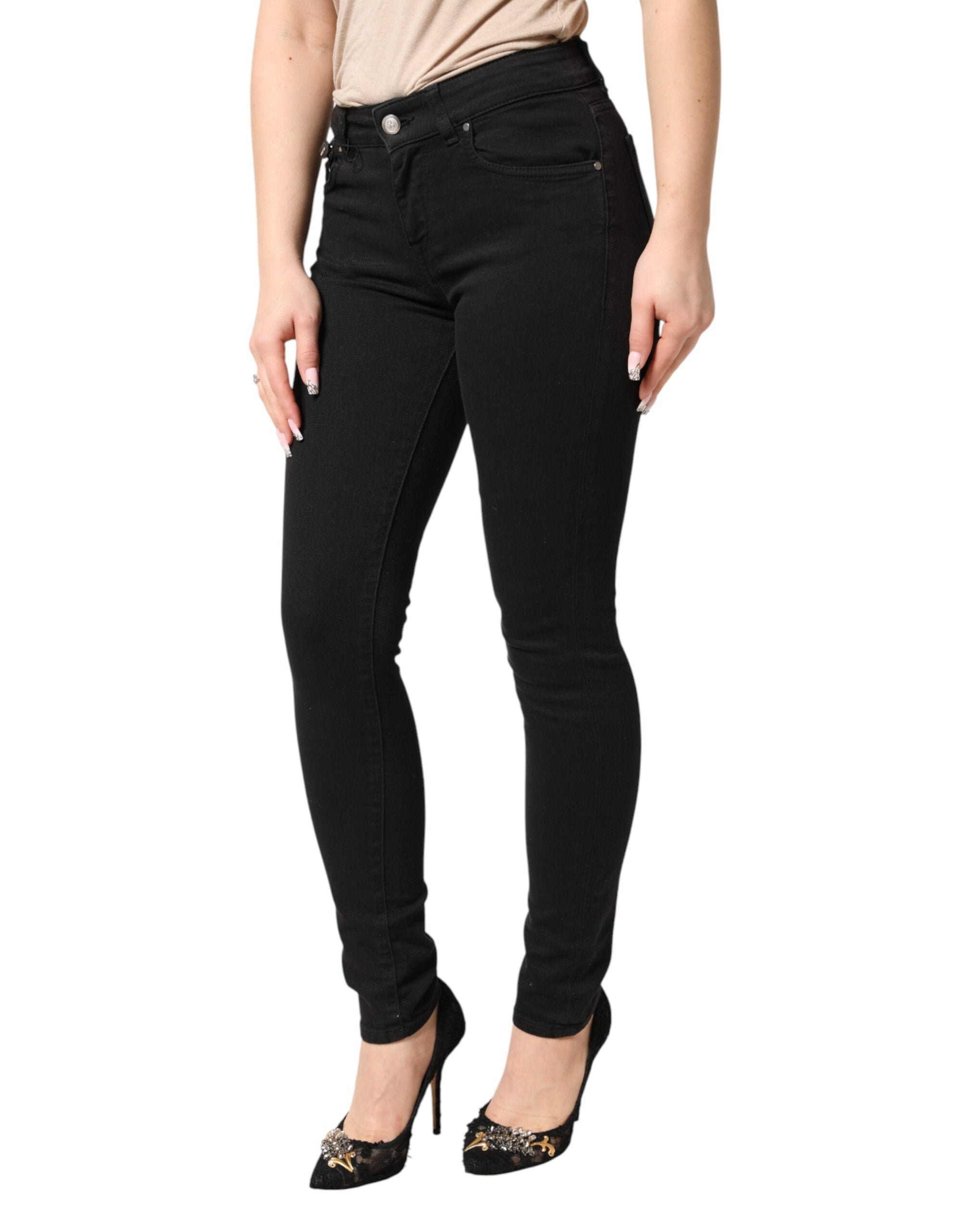 Dolce & Gabbana Black Cotton-Stretch Skinny Jeans-3
