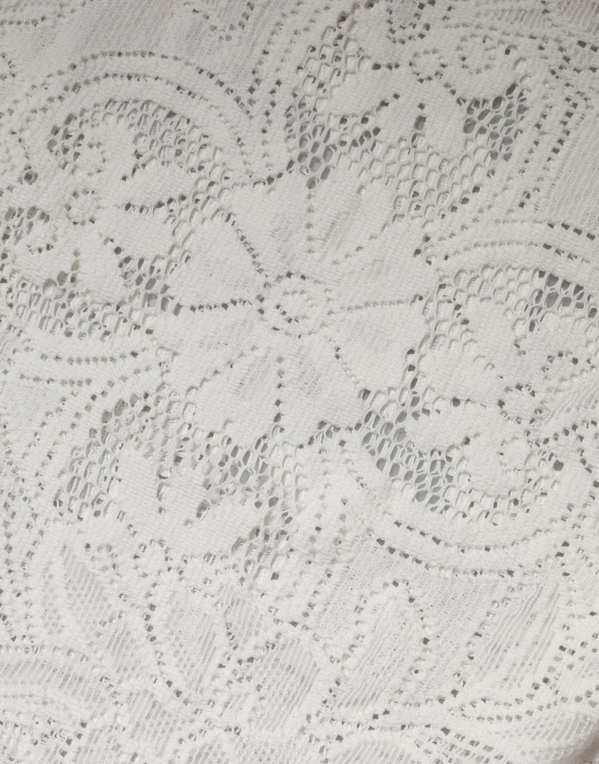 Dolce & Gabbana Weiße Bluse aus Baumwolle mit Stickerei und Spitze-8