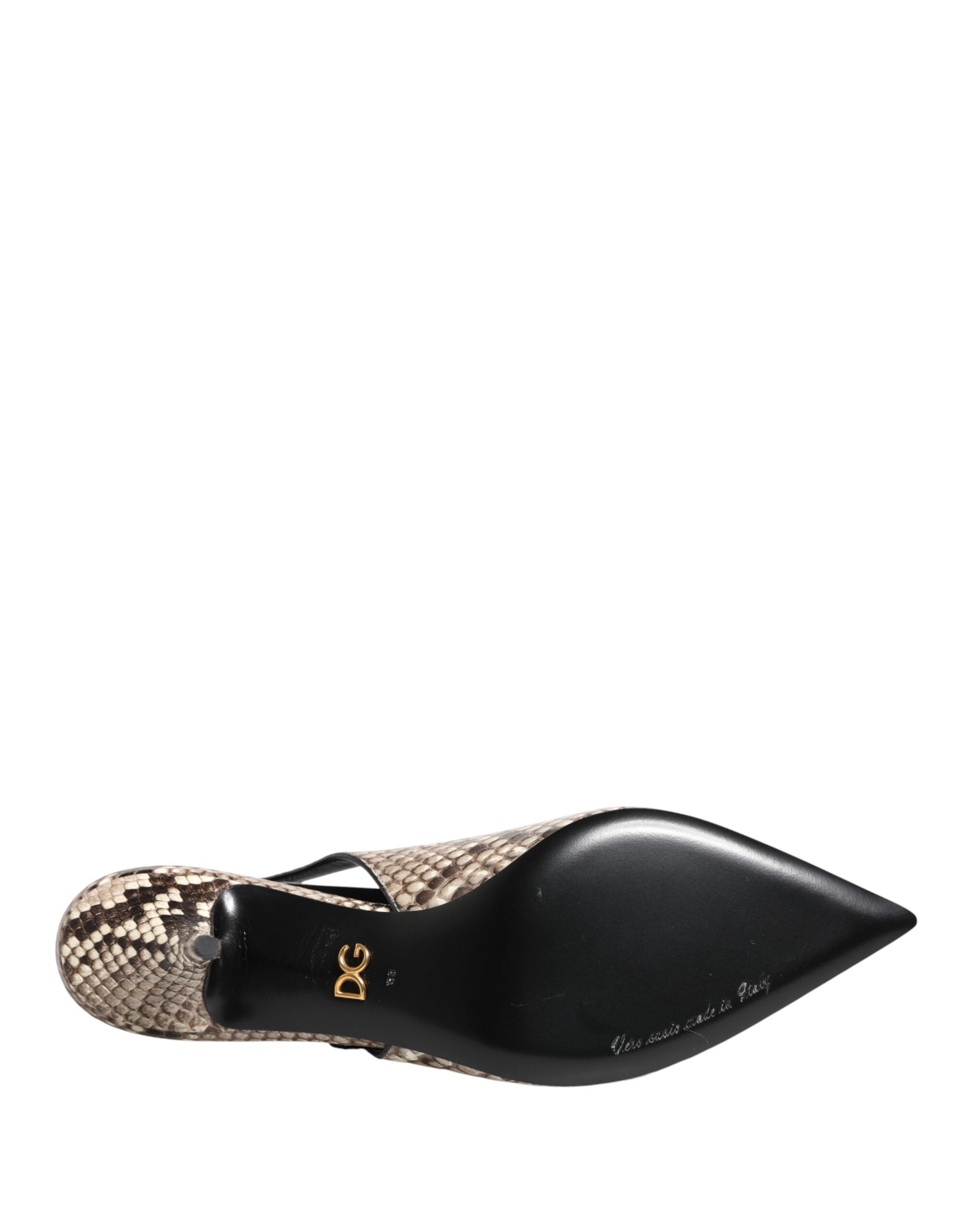 Dolce & Gabbana Multicolor Leather Slingback Pumps-3