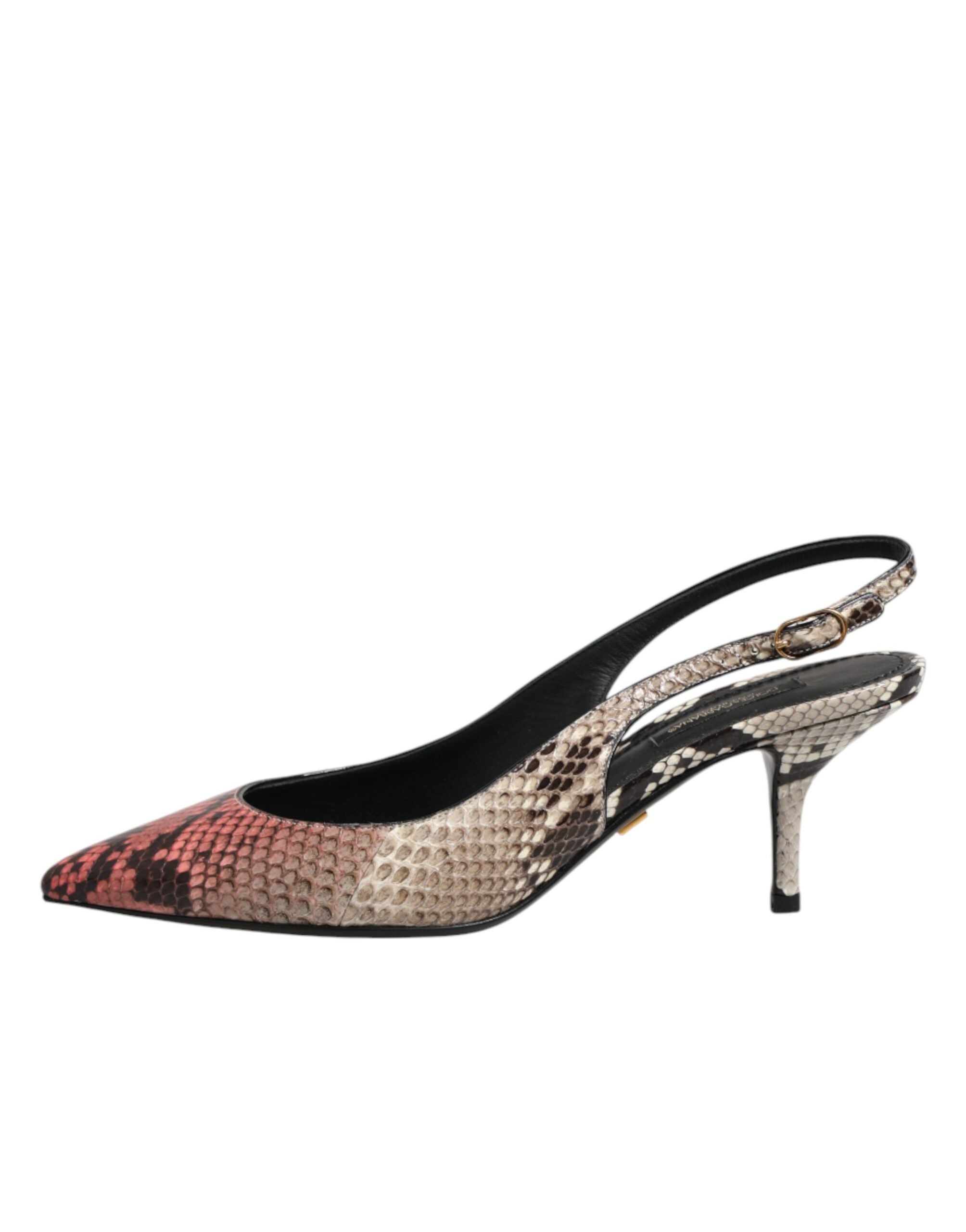 Dolce & Gabbana Multicolor Leather Slingback Pumps-8