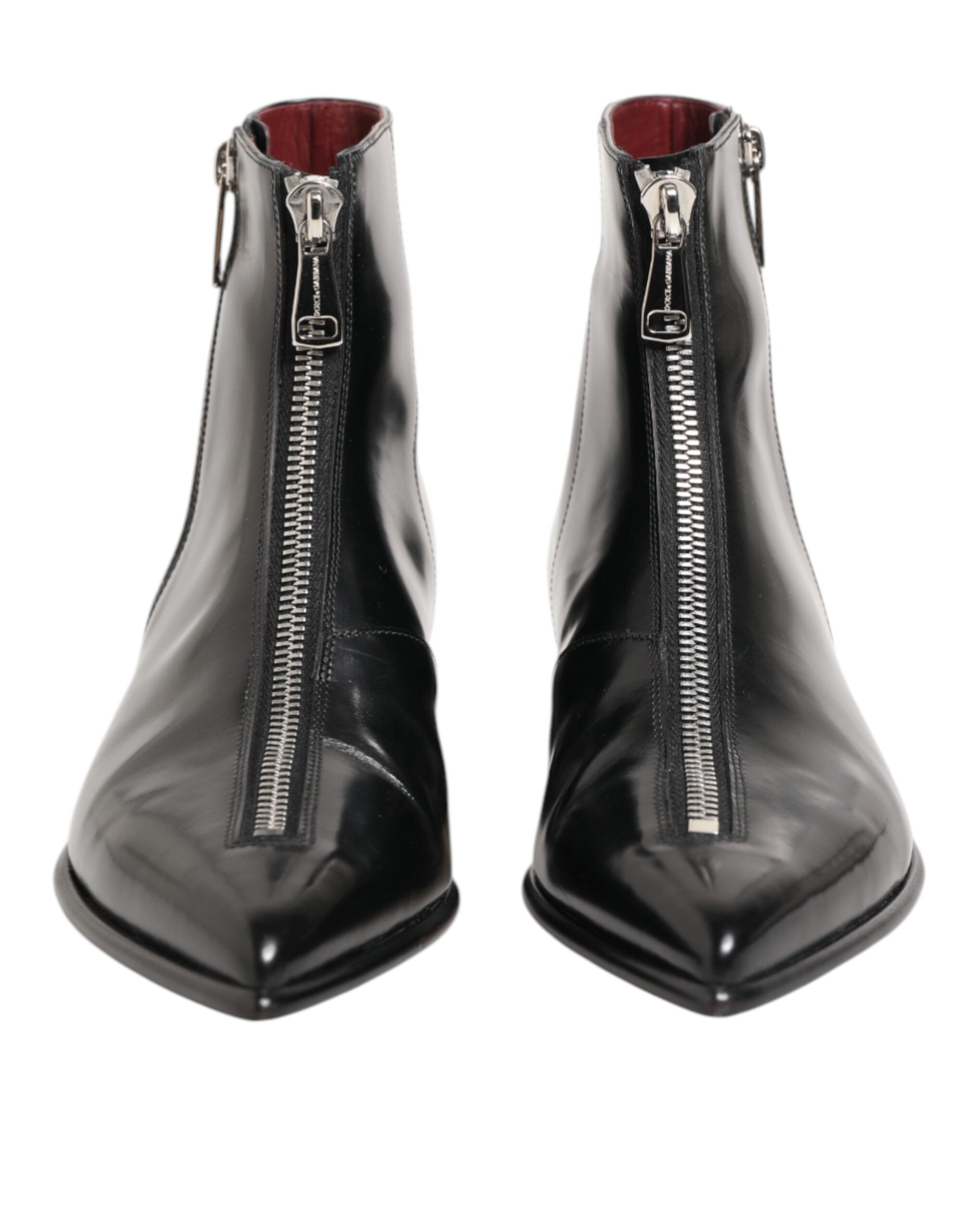 Dolce & Gabbana Schwarze Leder Chelsea Stiefeletten-3