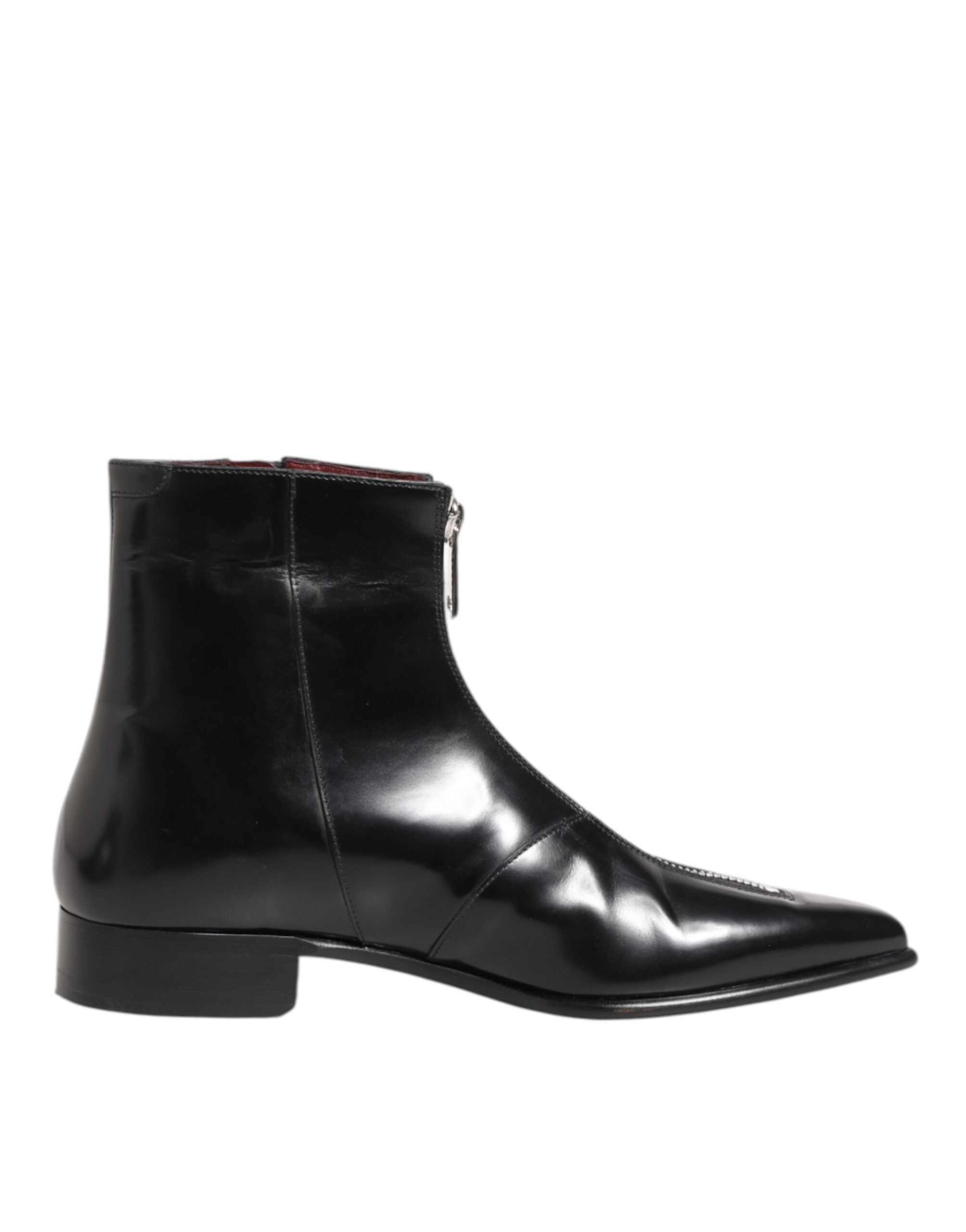 Dolce & Gabbana Schwarze Leder Chelsea Stiefeletten-1