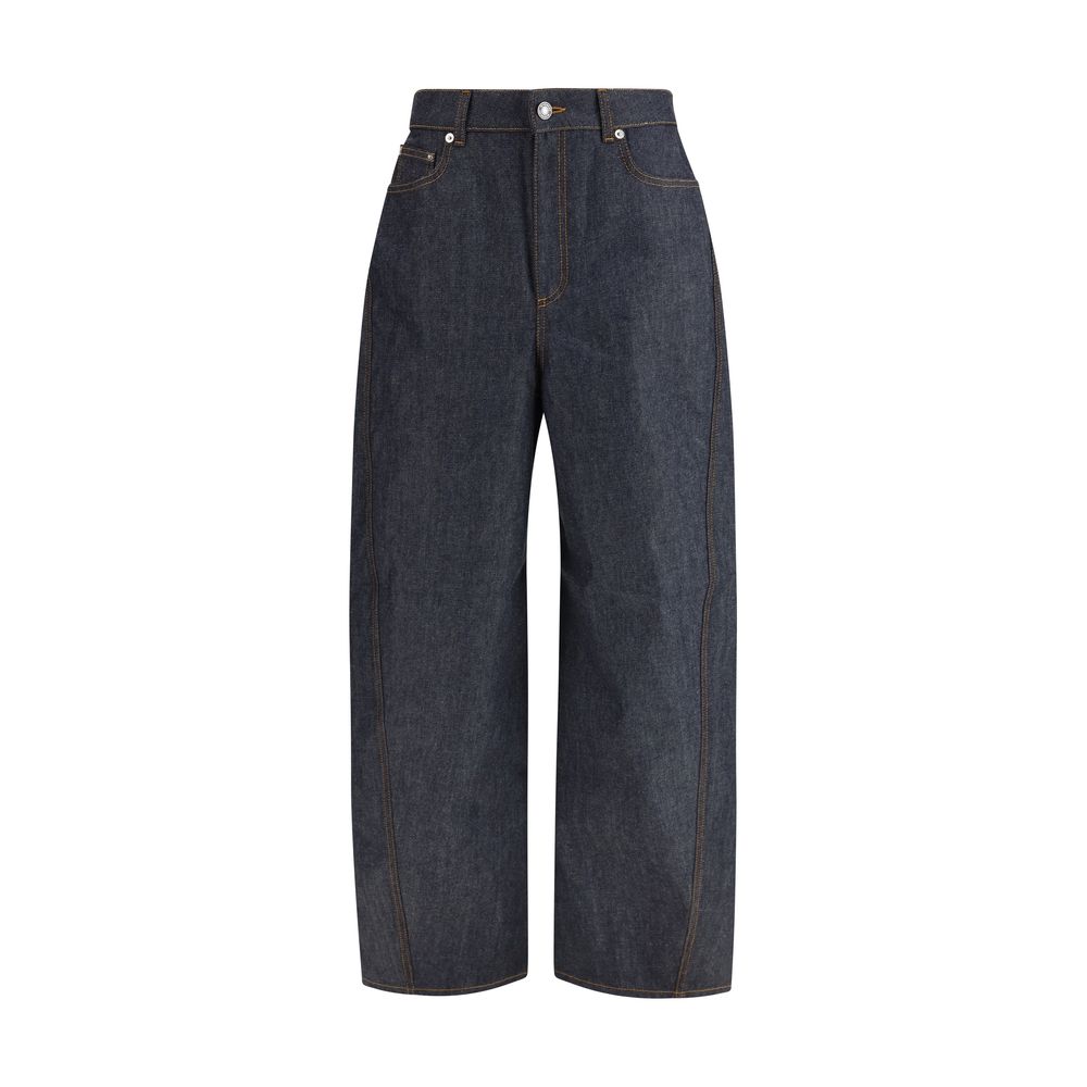 Givenchy Blue Cotton Casual Trousers