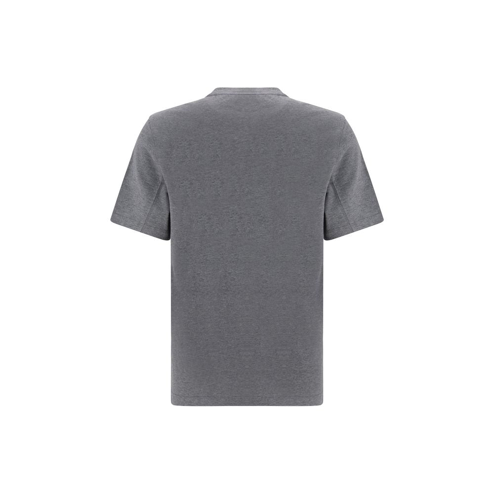 Brunello Cucinelli Graues Baumwoll-T-Shirt-2