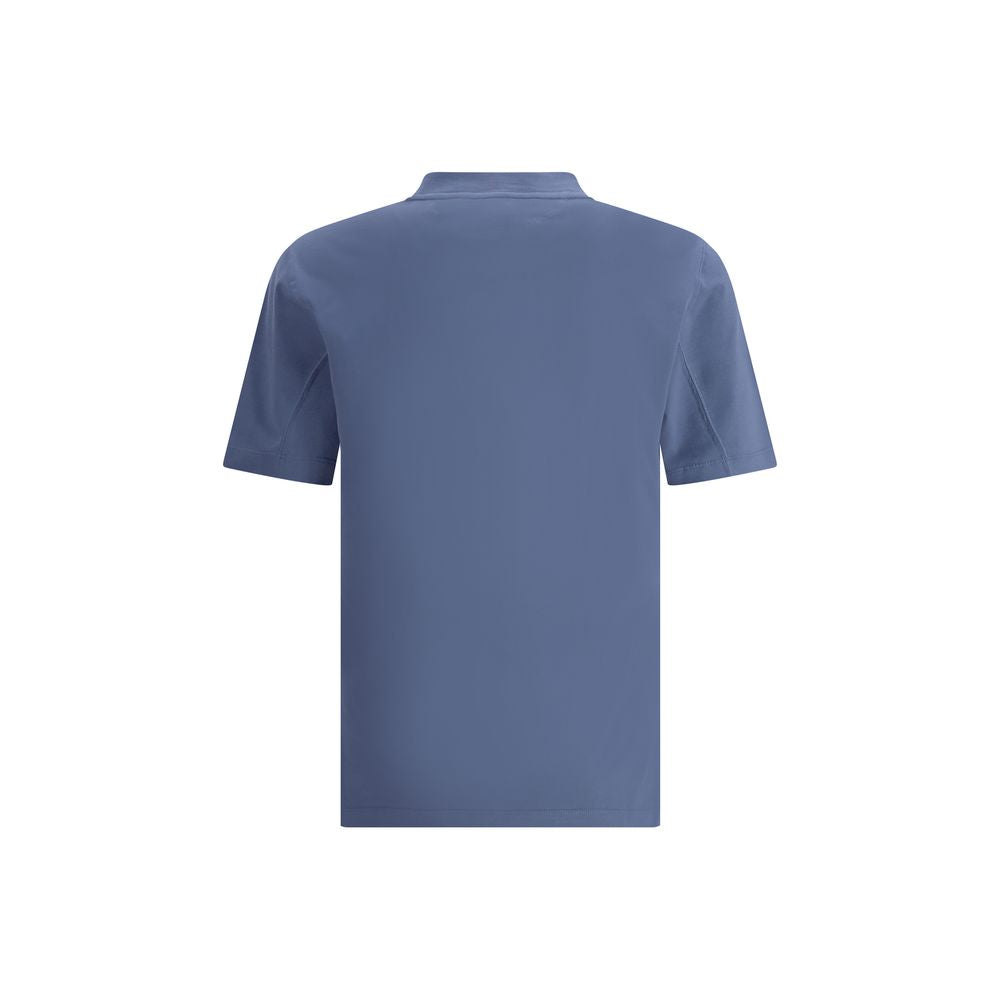 Brunello Cucinelli Blaues Baumwoll-T-Shirt-2