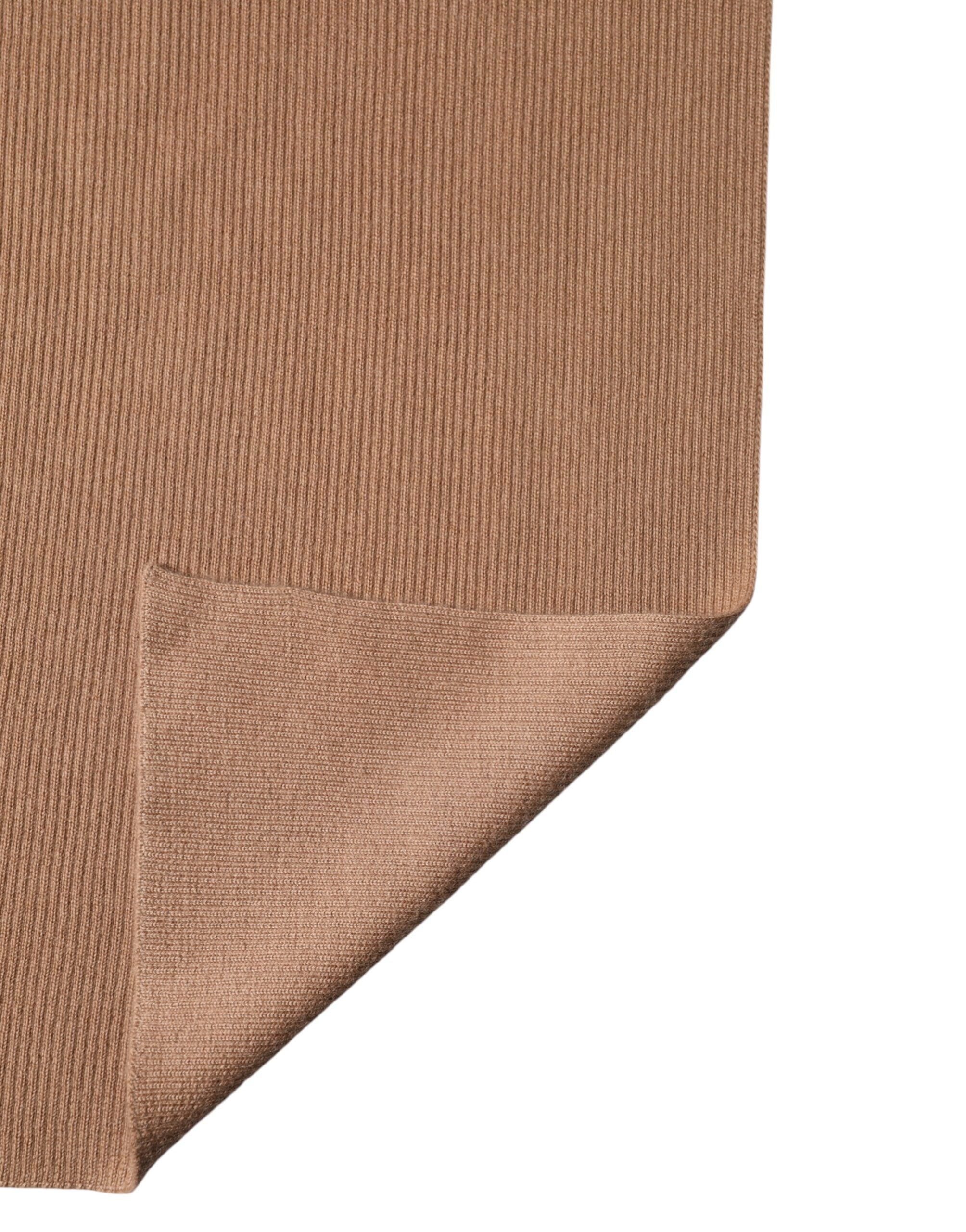 Dolce & Gabbana Brauner Kaschmir-Strickschal für den Hals-3