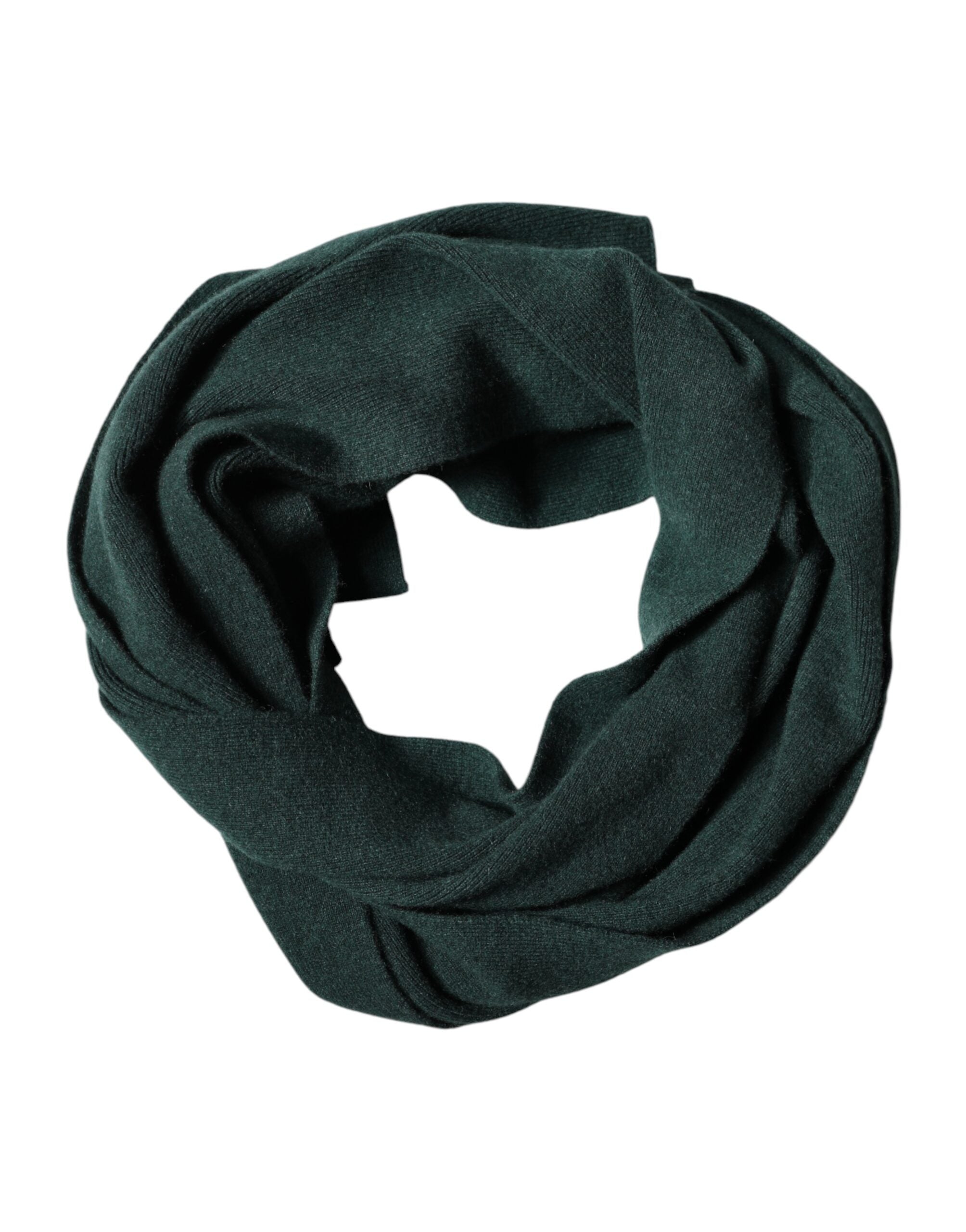 Dolce & Gabbana Green Cashmere Neck Scarf-4