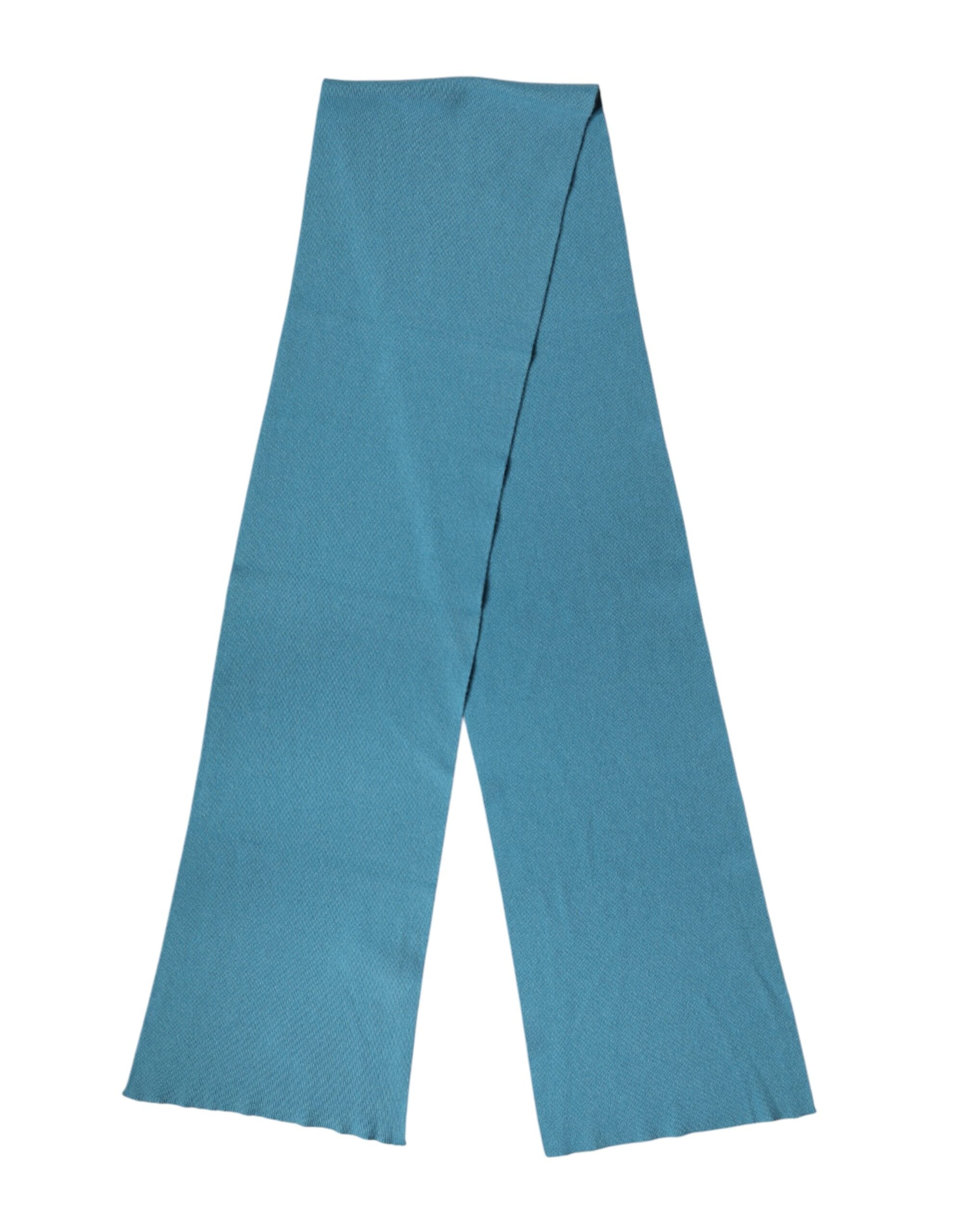 Dolce & Gabbana Blue Cashmere Knitted Neck Scarf-1