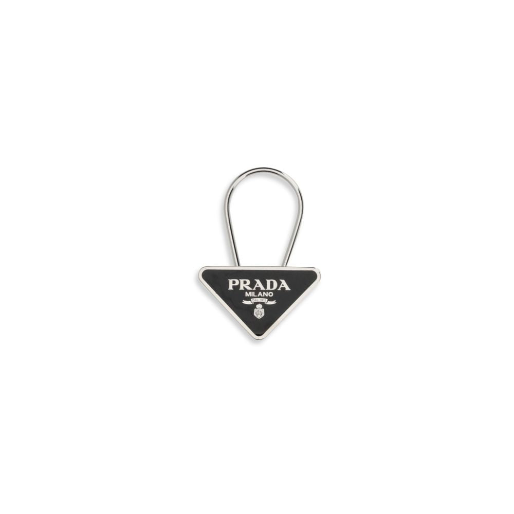 Prada Black Metal Keyring-1