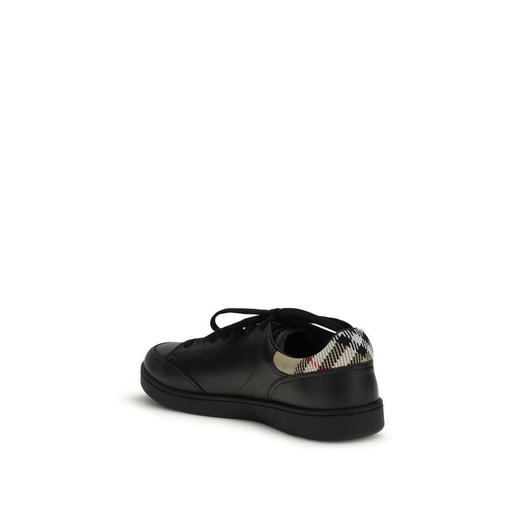 Burberry Black Low-Top Calfskin Sneakers Bos Taurus-3