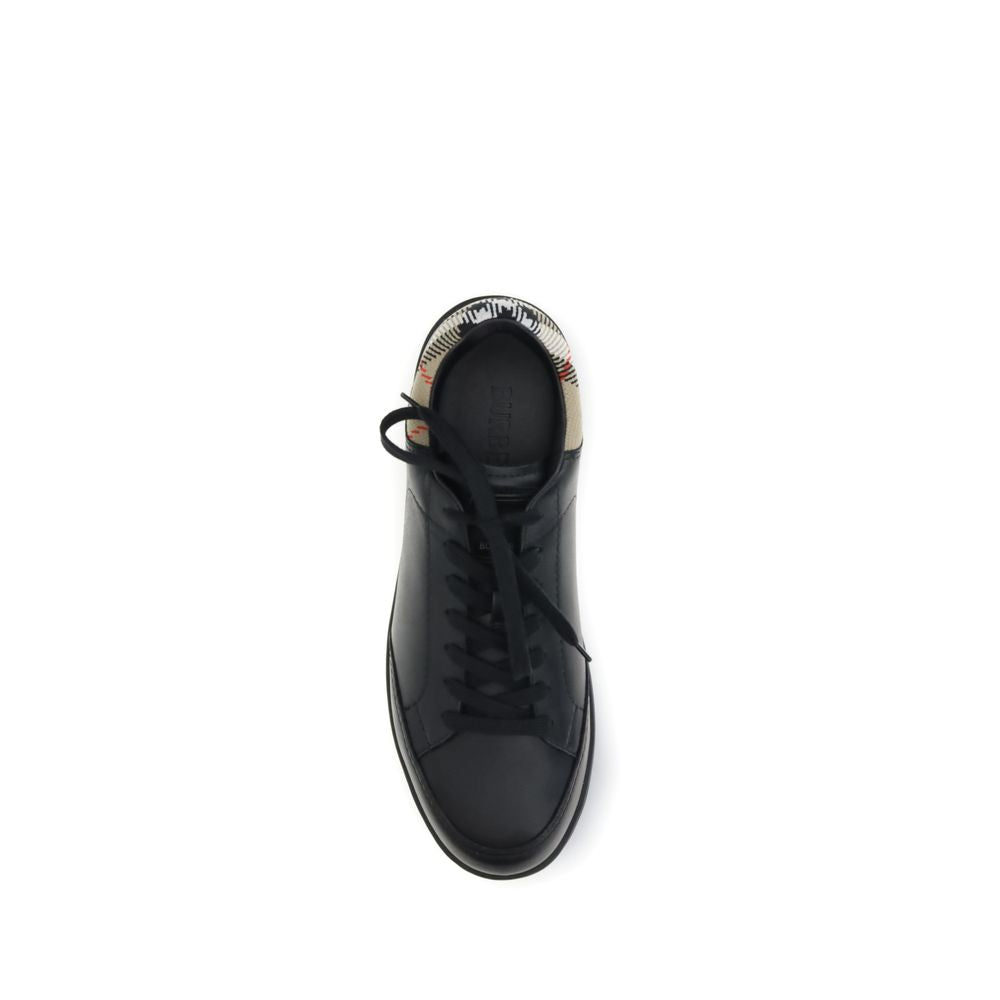 Burberry Black Low-Top Calfskin Sneakers Bos Taurus-4
