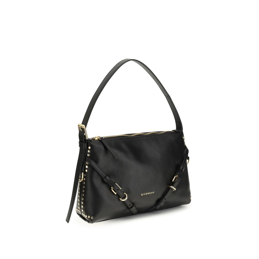 Givenchy Schwarze Bos Taurus Kalbsleder Schultertasche-2