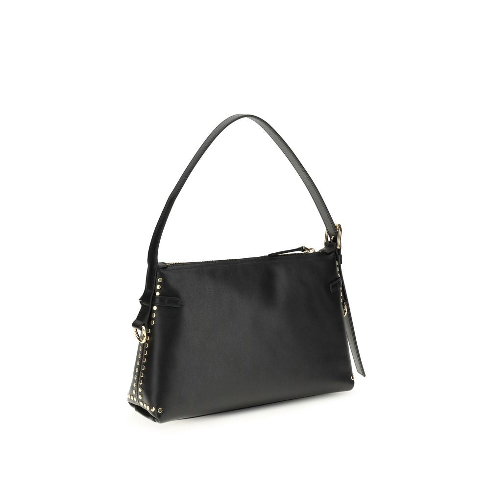 Givenchy Schwarze Bos Taurus Kalbsleder Schultertasche-3