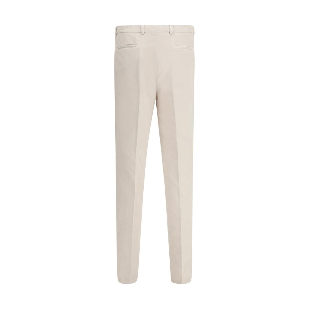 Brunello Cucinelli Beige Cotton Casual Pants-2
